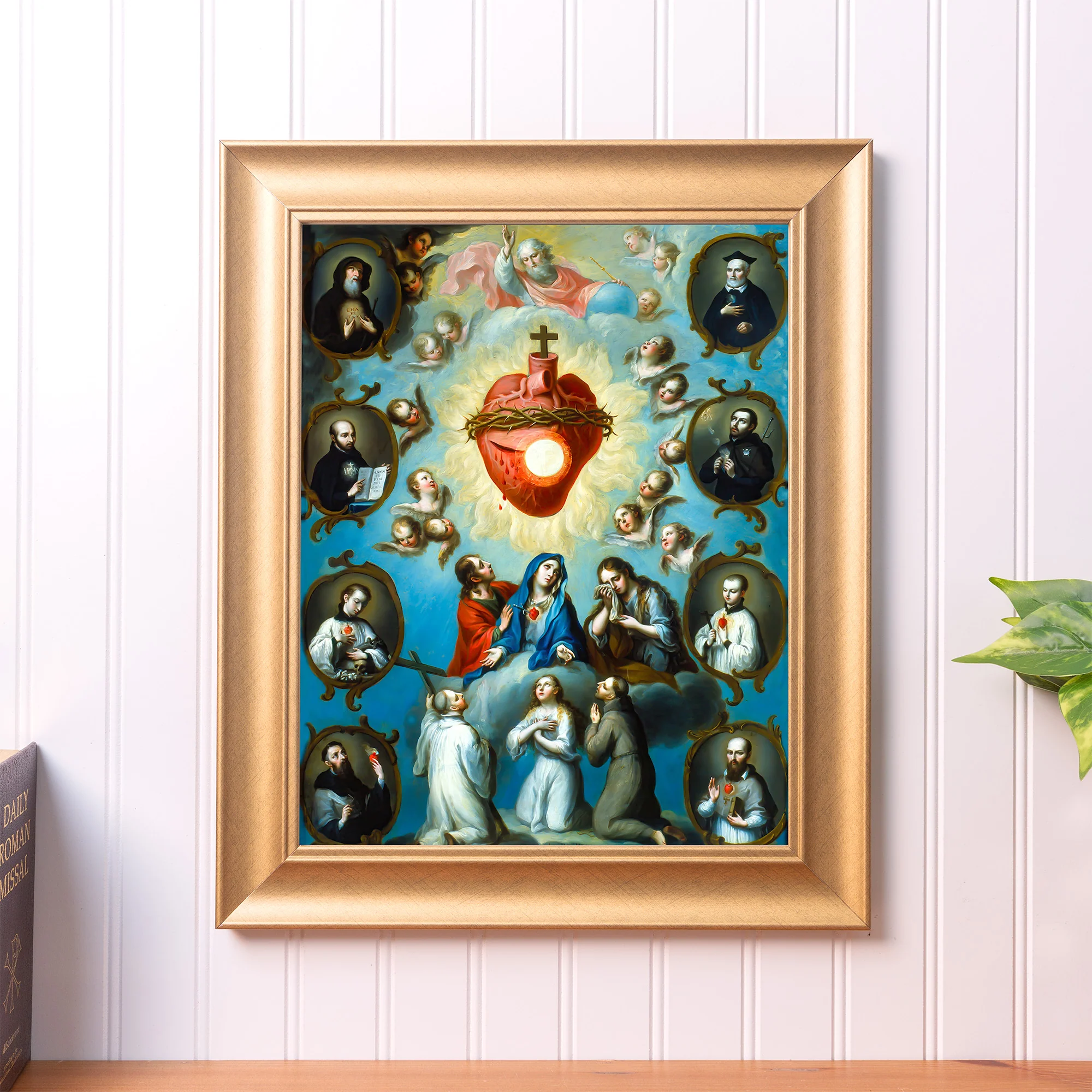 Ruiz The Heart of Jesus Gold Framed Print - Multiple Sizes - Image 3