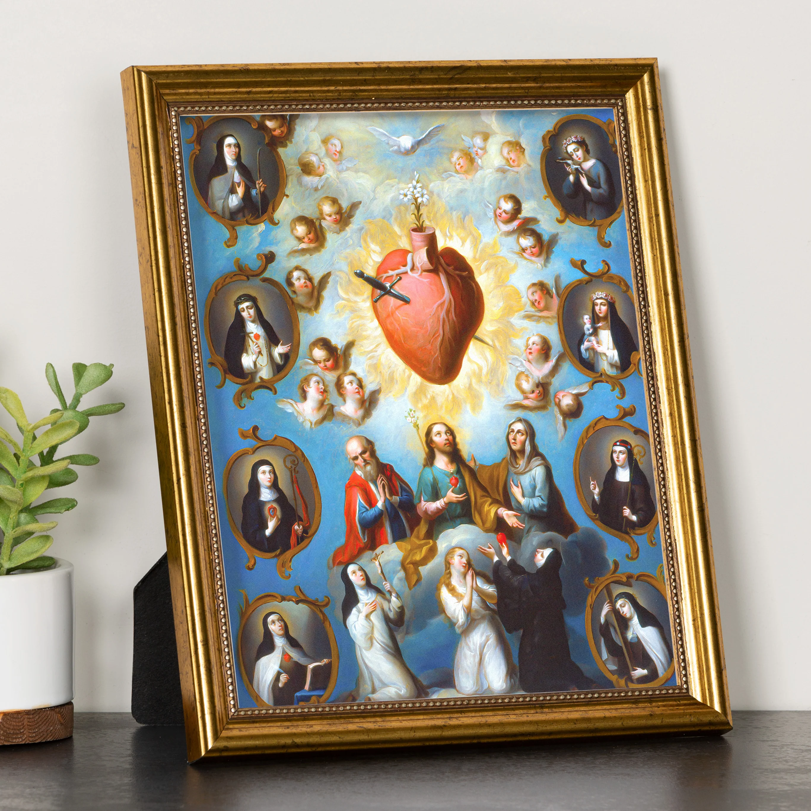 Ruiz The Heart of Mary Gold Framed Print - Multiple Sizes - Image 2