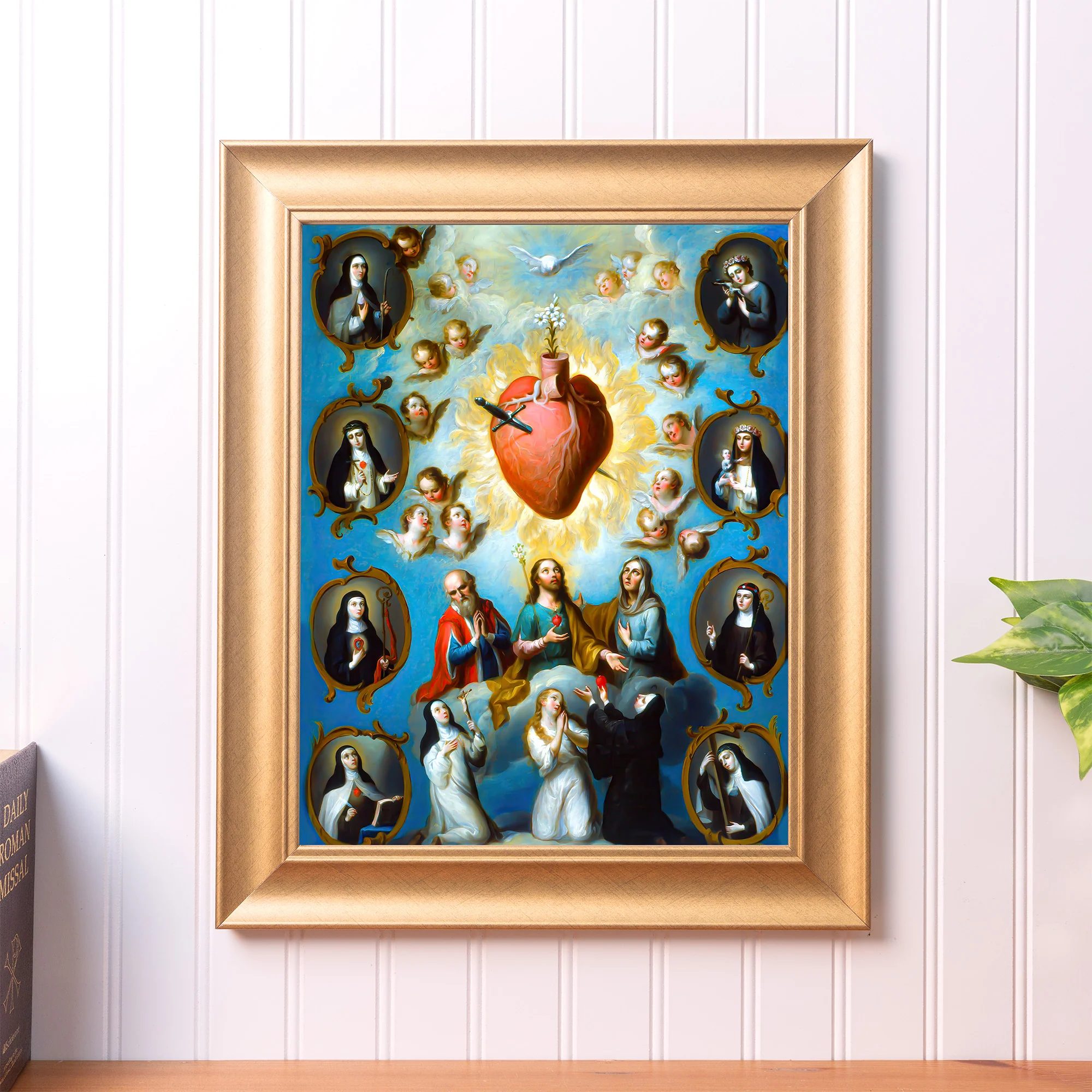 Ruiz The Heart of Mary Gold Framed Print - Multiple Sizes - Image 3