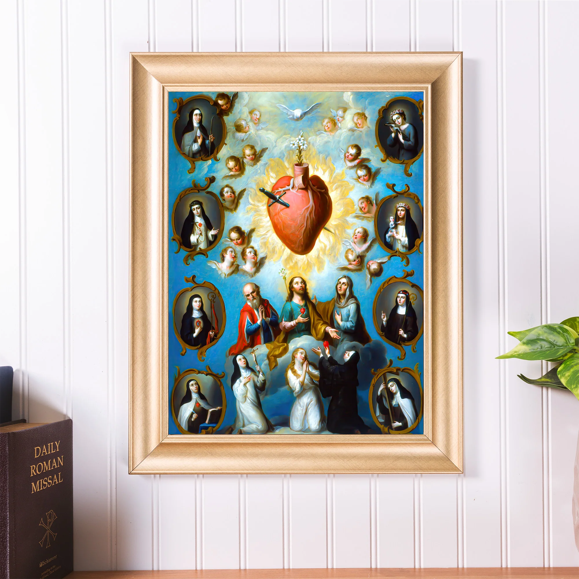 Ruiz The Heart of Mary Gold Framed Print - Multiple Sizes - Image 4