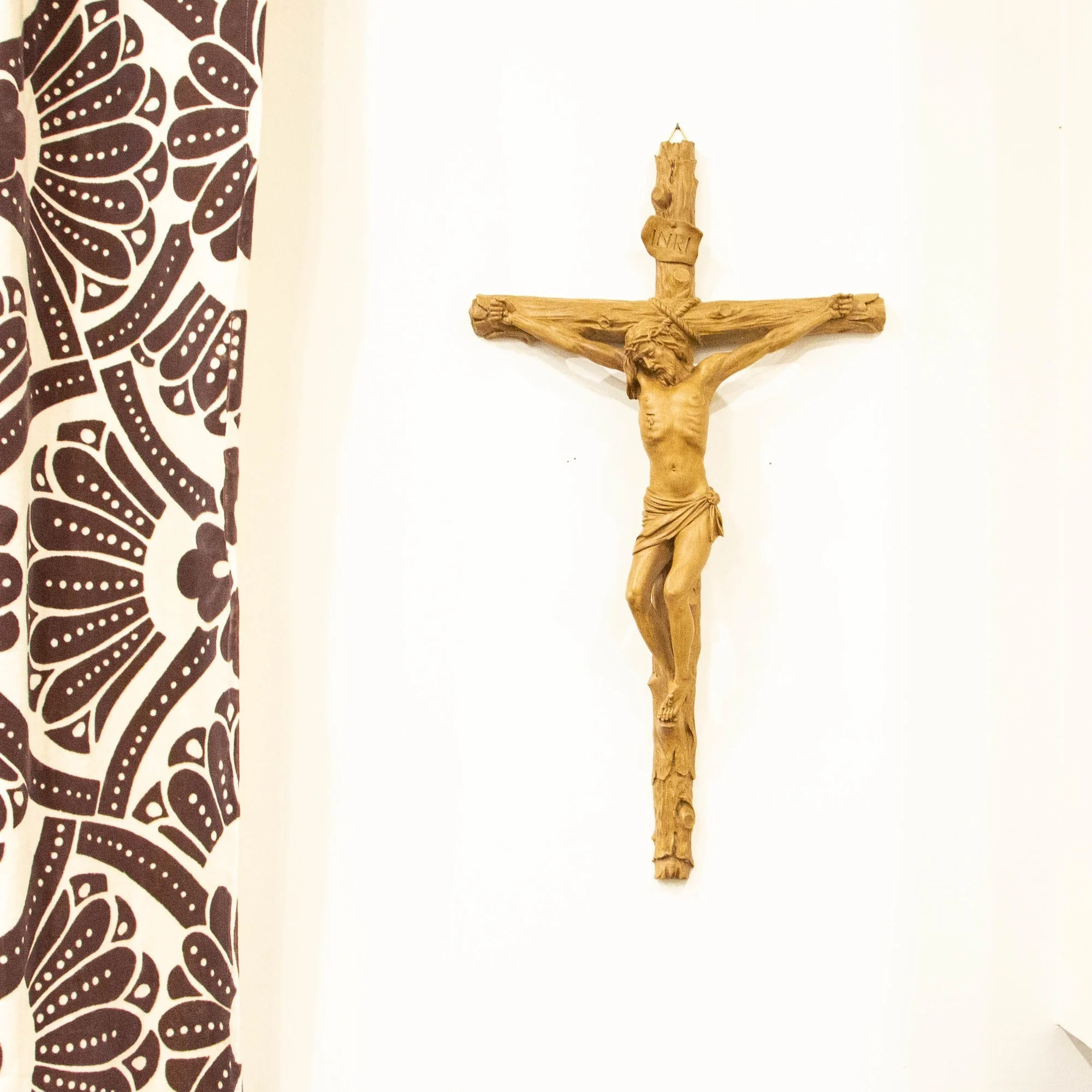 Rustic Wood Look Italian Crucifix - 22" - Image 2