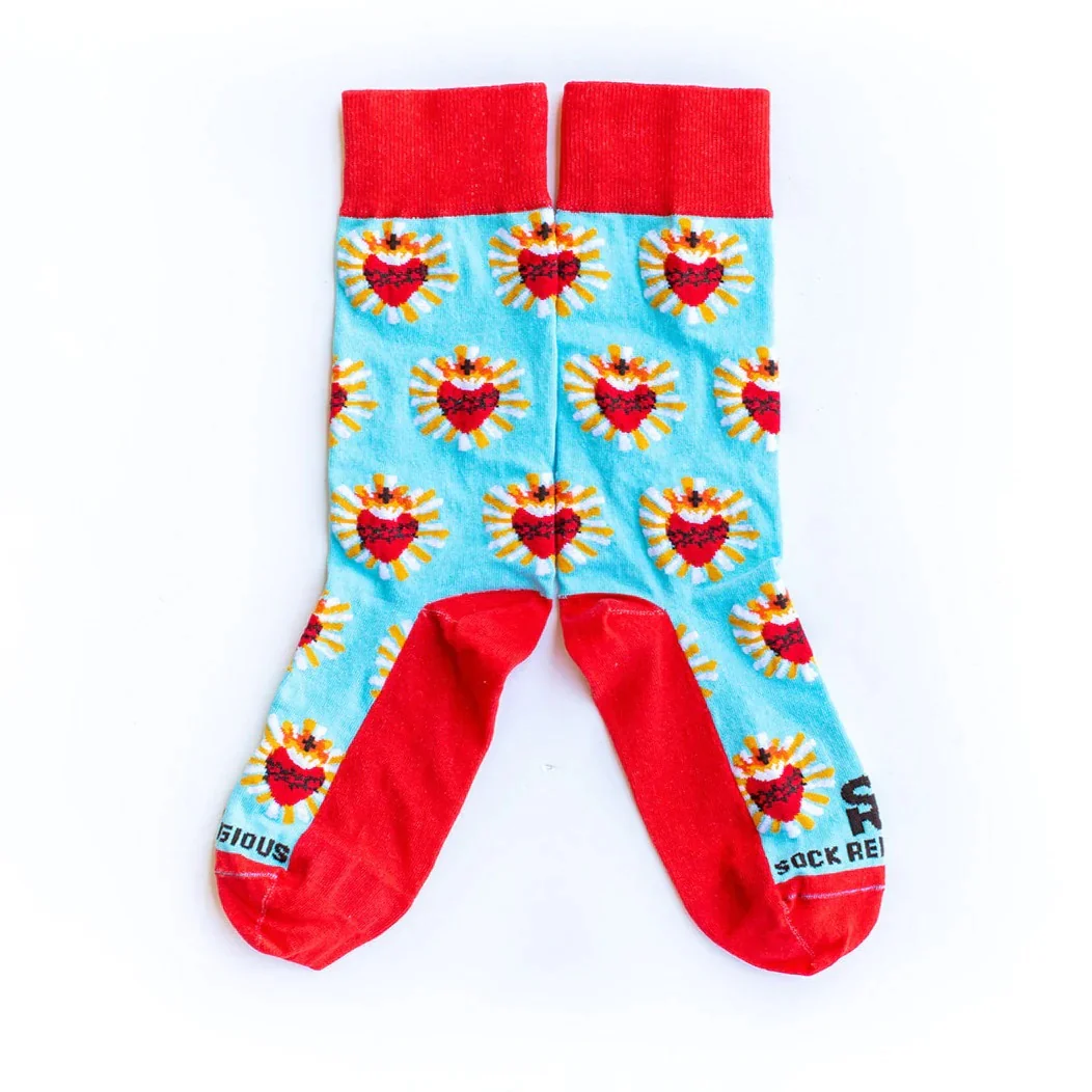 Sacred Heart Adult Socks