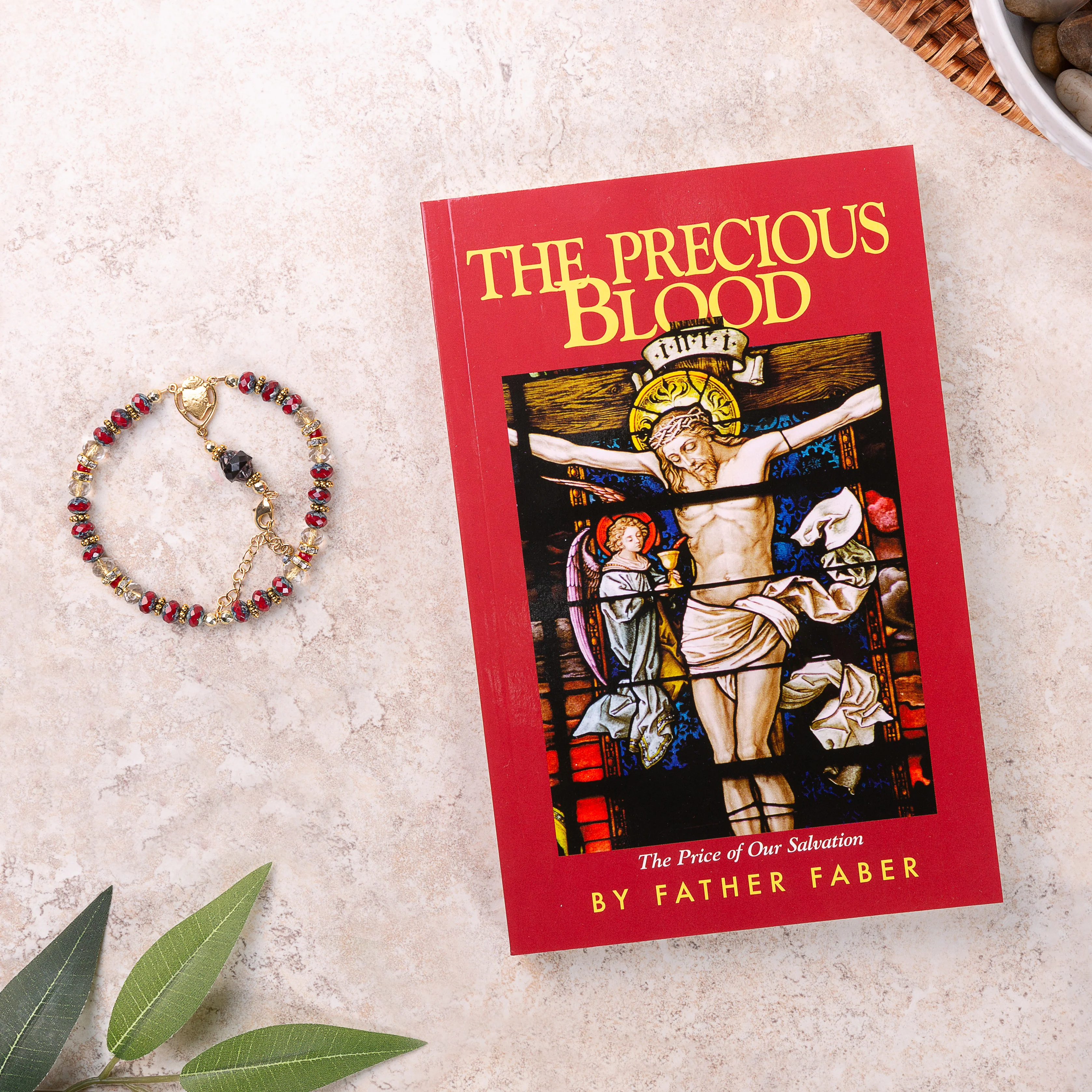 Sacred Heart & Blood Crystal Bracelet & The Precious Blood: The Price of Our Salvation (Gift Set)