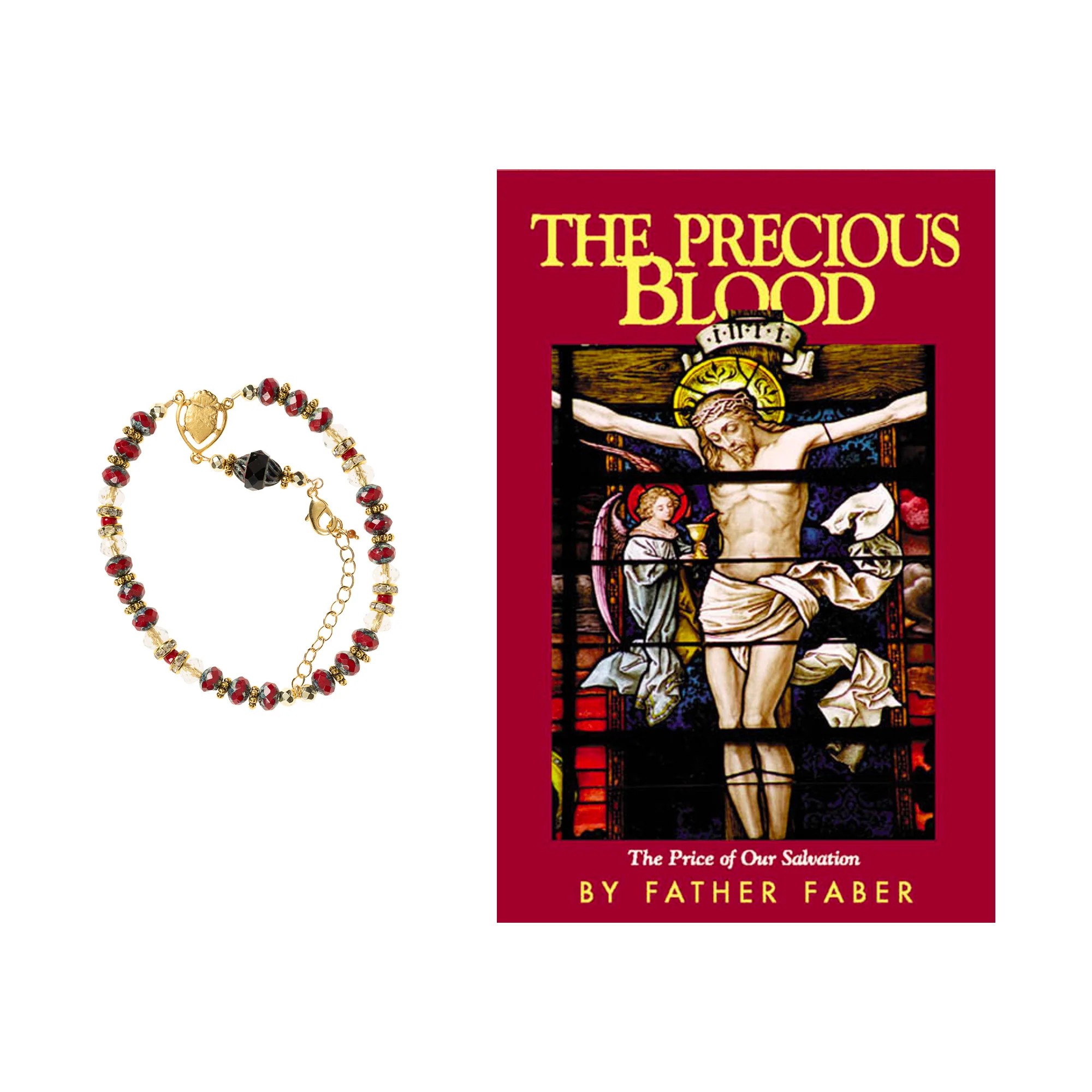 Sacred Heart & Blood Crystal Bracelet & The Precious Blood: The Price of Our Salvation (Gift Set) - Image 2