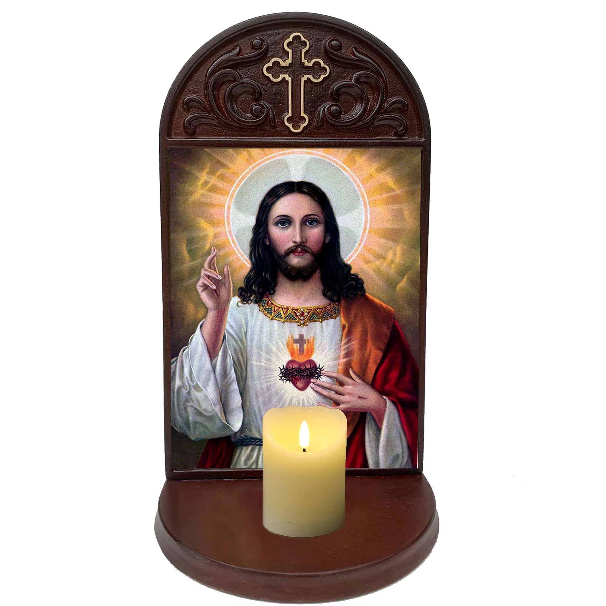 Sacred Heart Devotional Plaque with Stand - Image 4