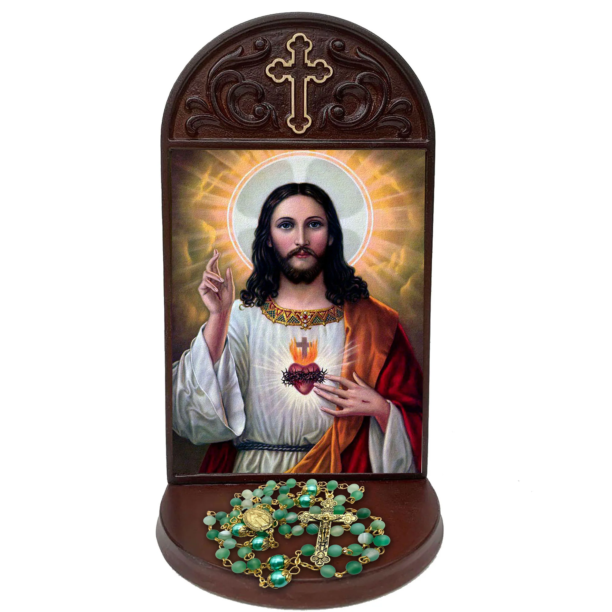 Sacred Heart Devotional Plaque with Stand - Image 5
