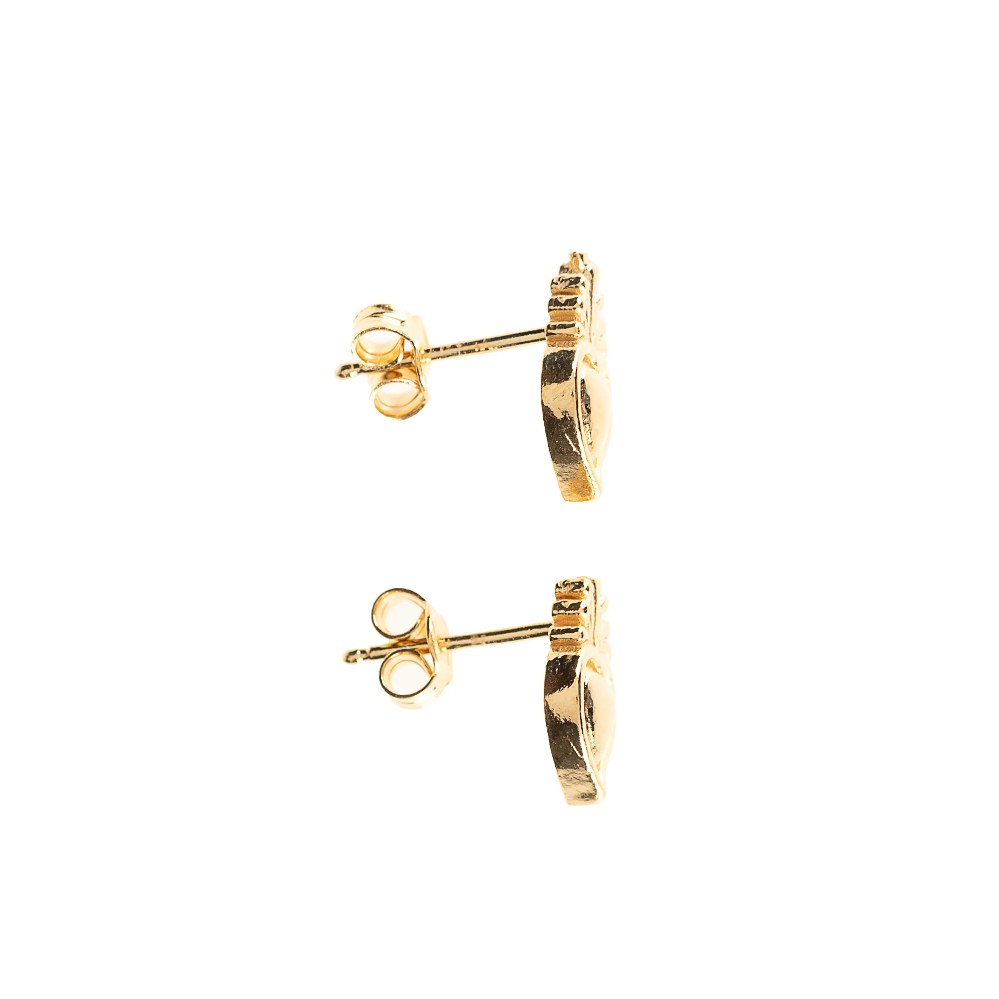Sacred Heart Earrings - Gold Plated or Sterling Silver - Image 2
