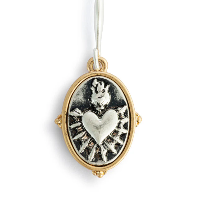 Sacred Heart Framed Pendant Earrings - Image 5