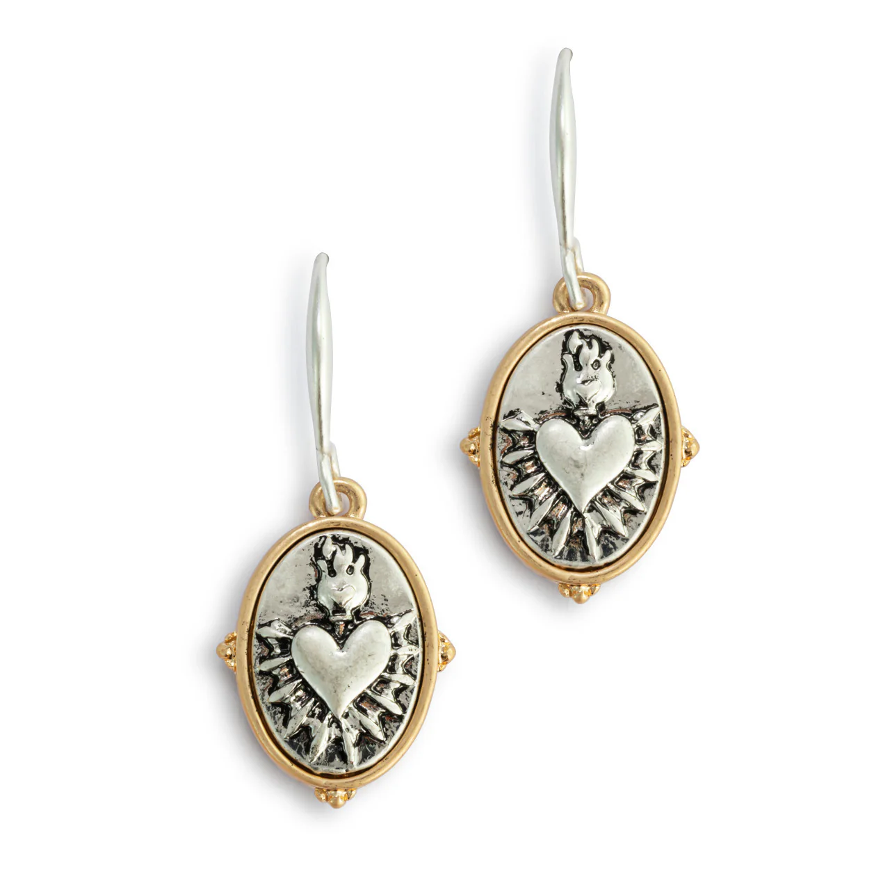 Sacred Heart Framed Pendant Earrings - Image 8