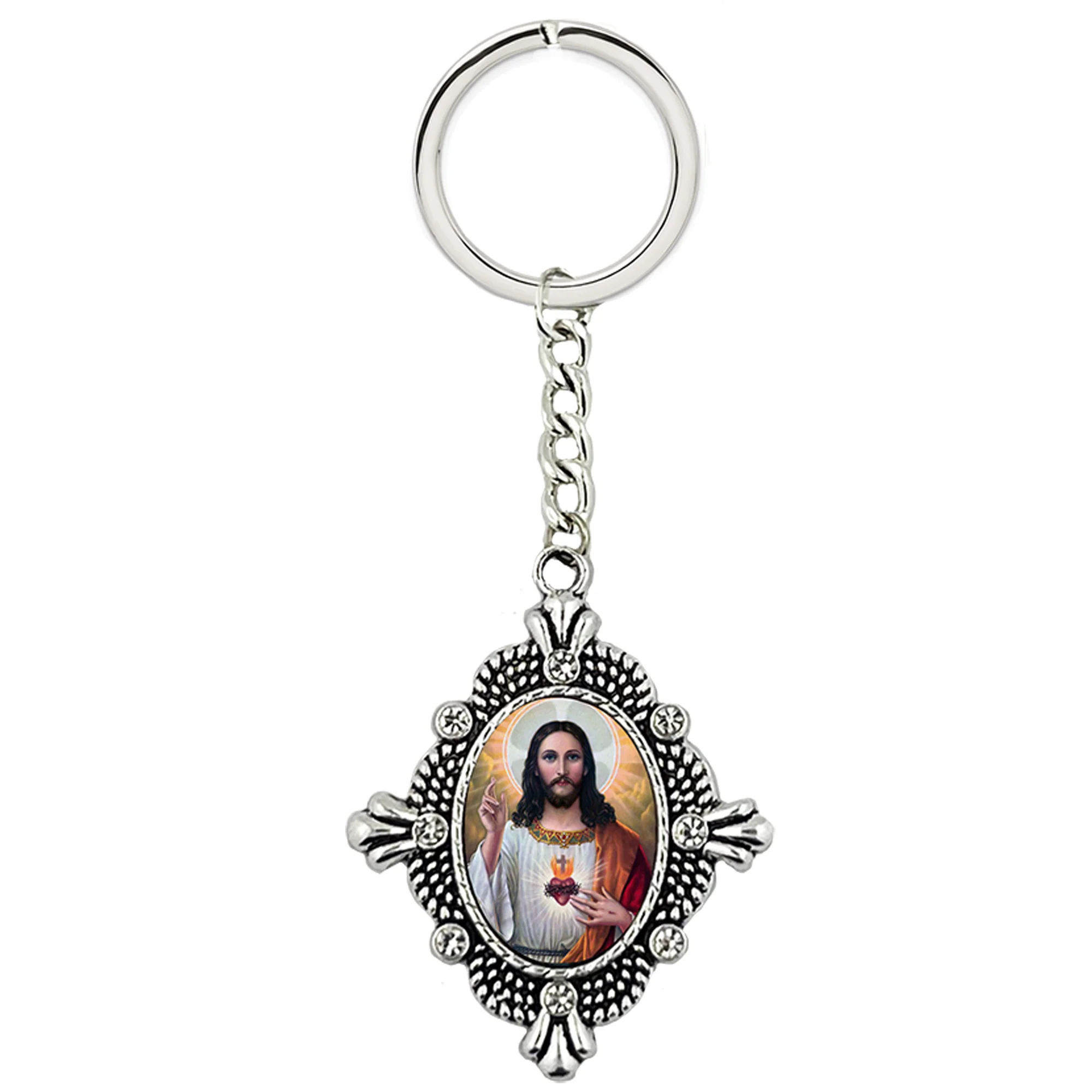 Sacred Heart Icon Key Chain - Image 2