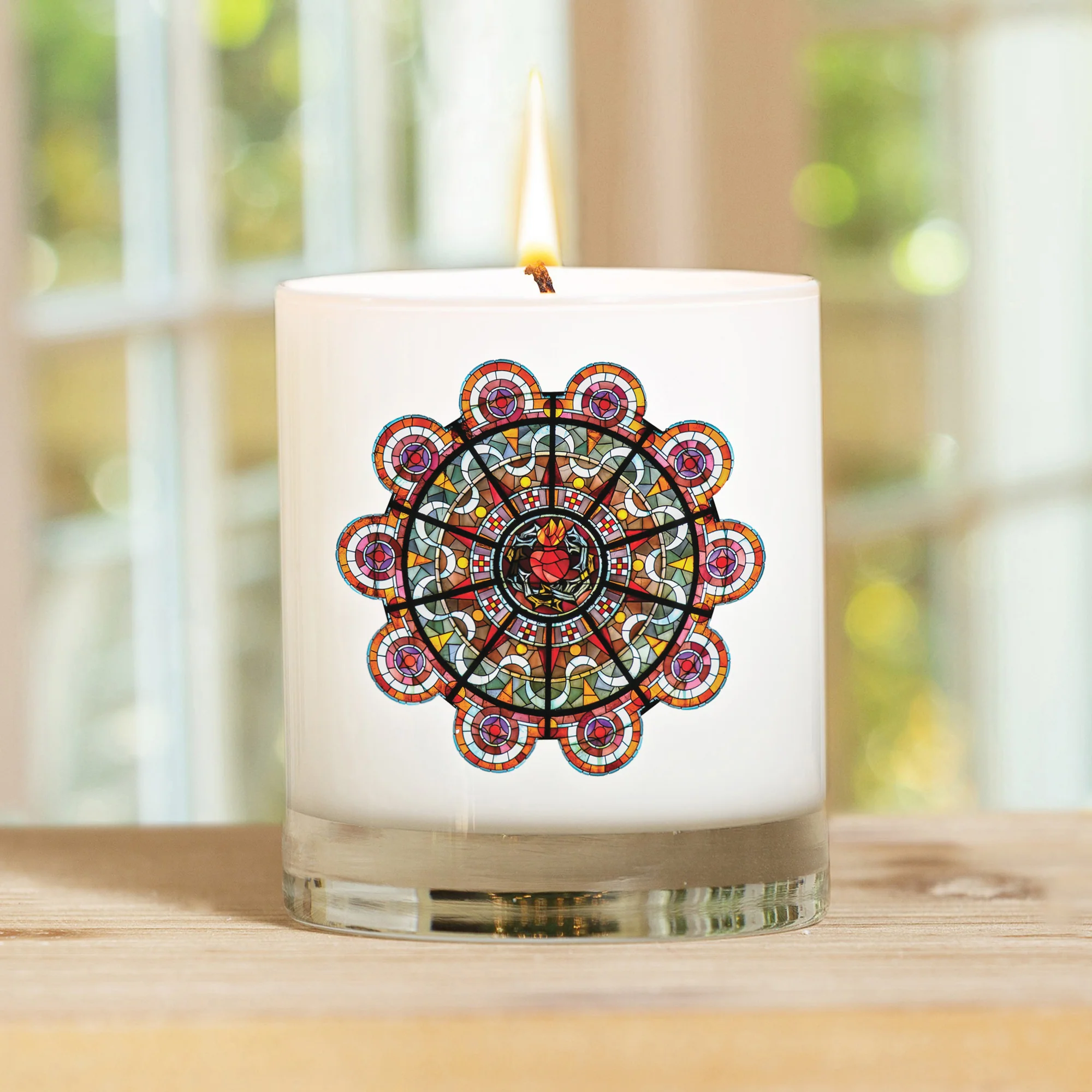 Sacred Heart Montmartre Stained Glass Candle