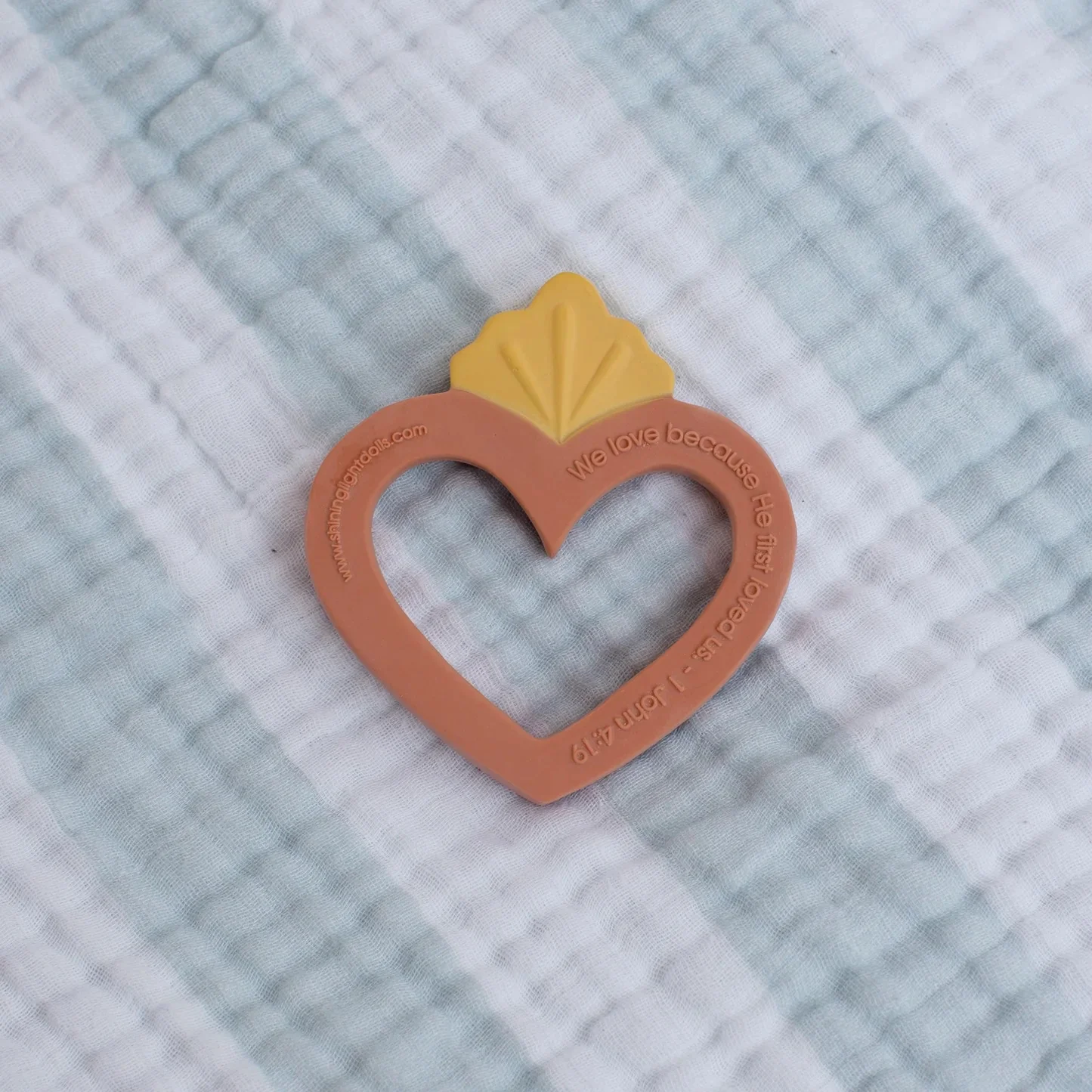 Sacred Heart Natural Rubber Teether - Image 2