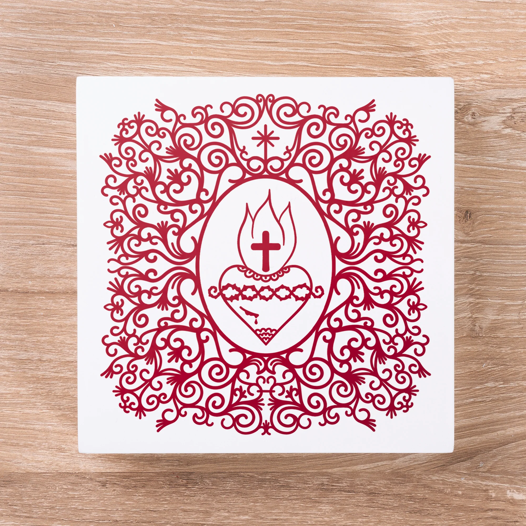 Sacred Heart of Jesus Filigree Block - Image 2