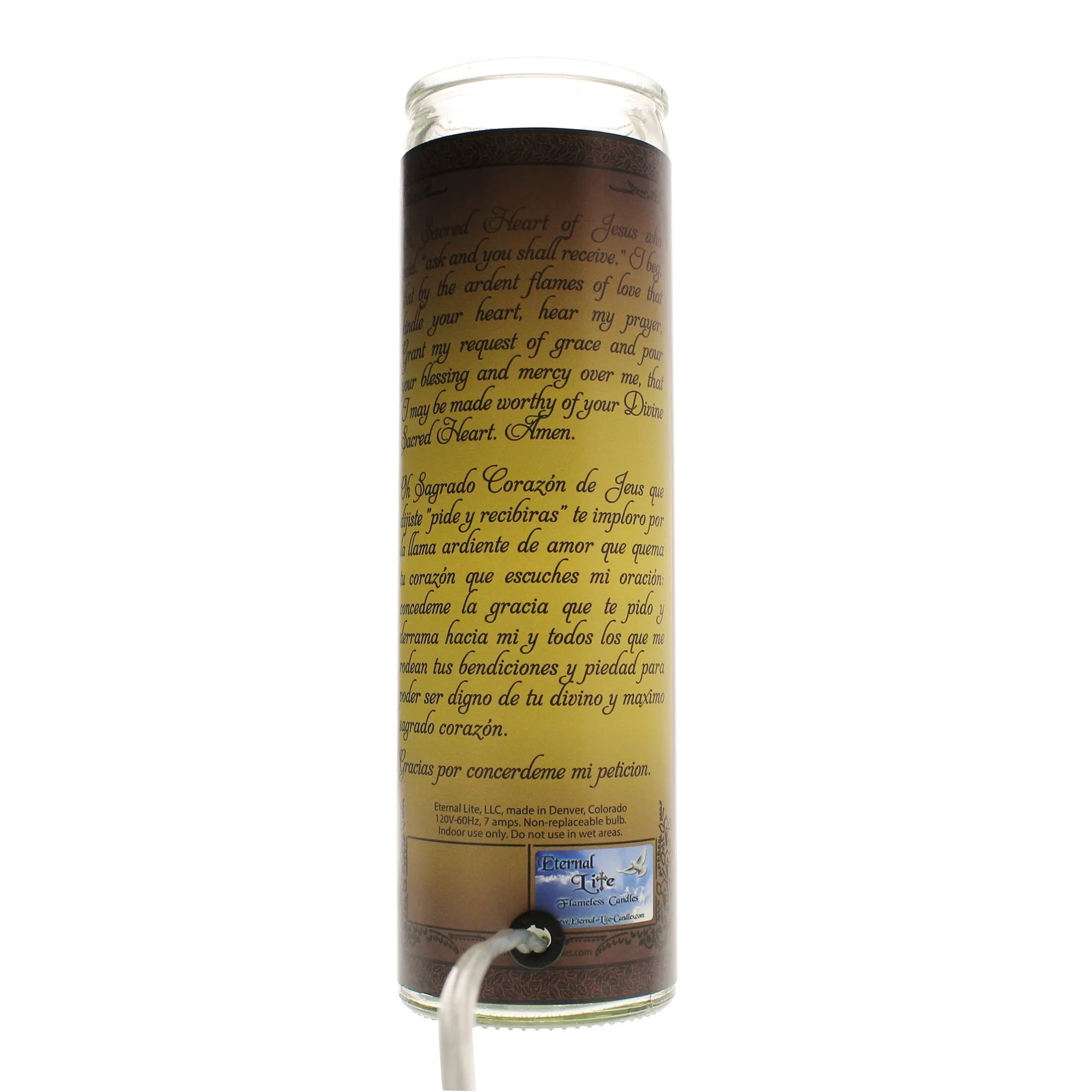 Sacred Heart of Jesus Flameless Candle - Image 2
