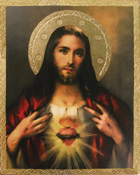 Sacred Heart of Jesus Florentine Plaque