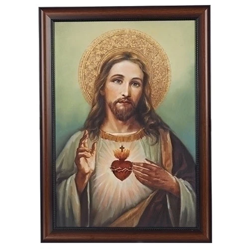 Sacred Heart of Jesus Framed Art - 27" - Image 2