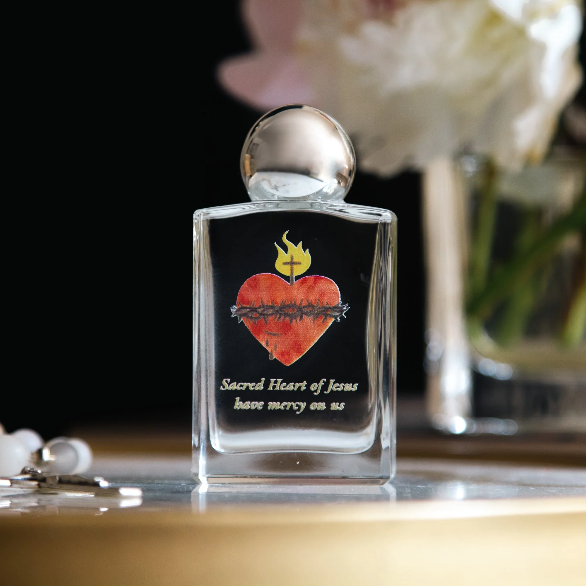 Sacred Heart of Jesus Holy Water Bottle