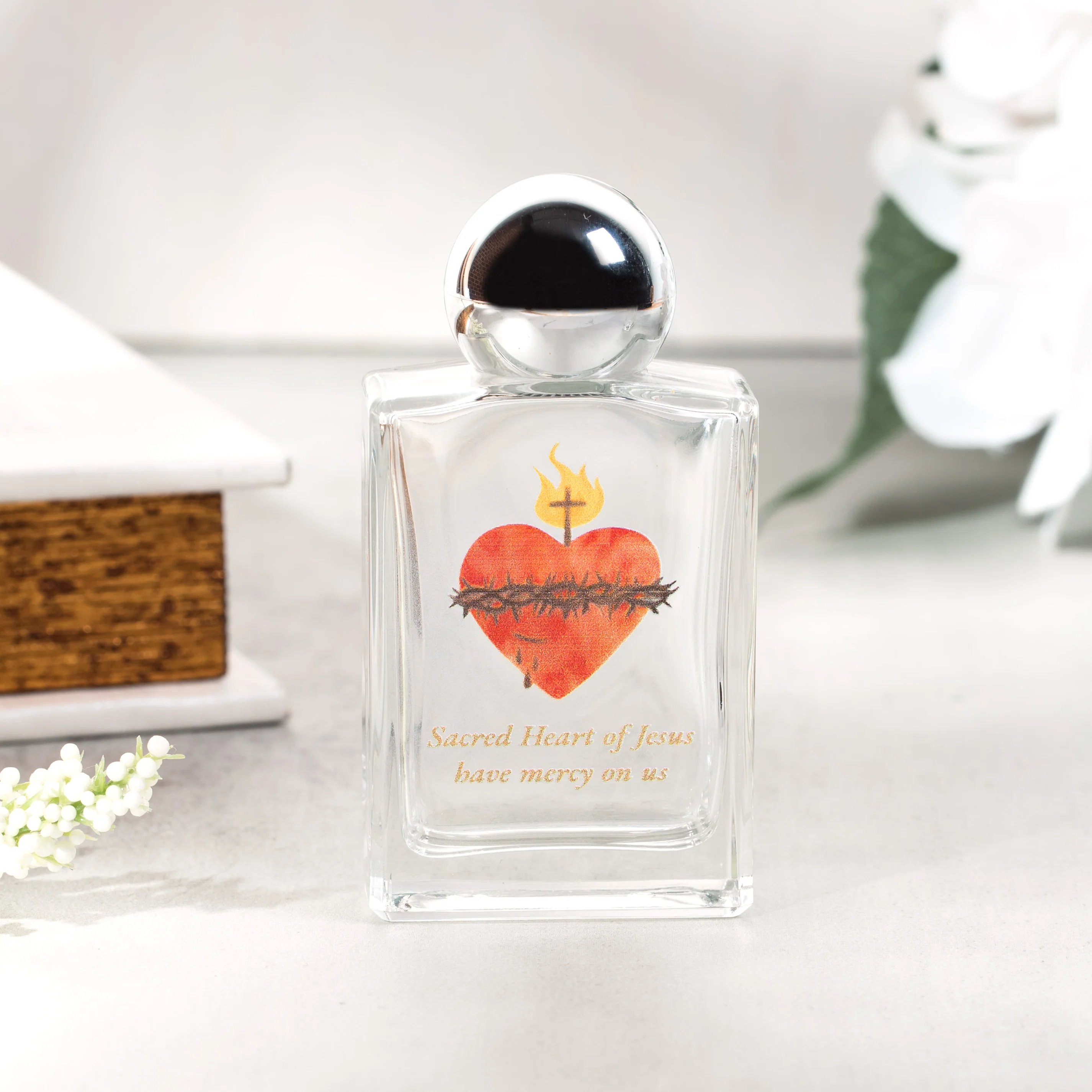 Sacred Heart of Jesus Holy Water Bottle - Image 2