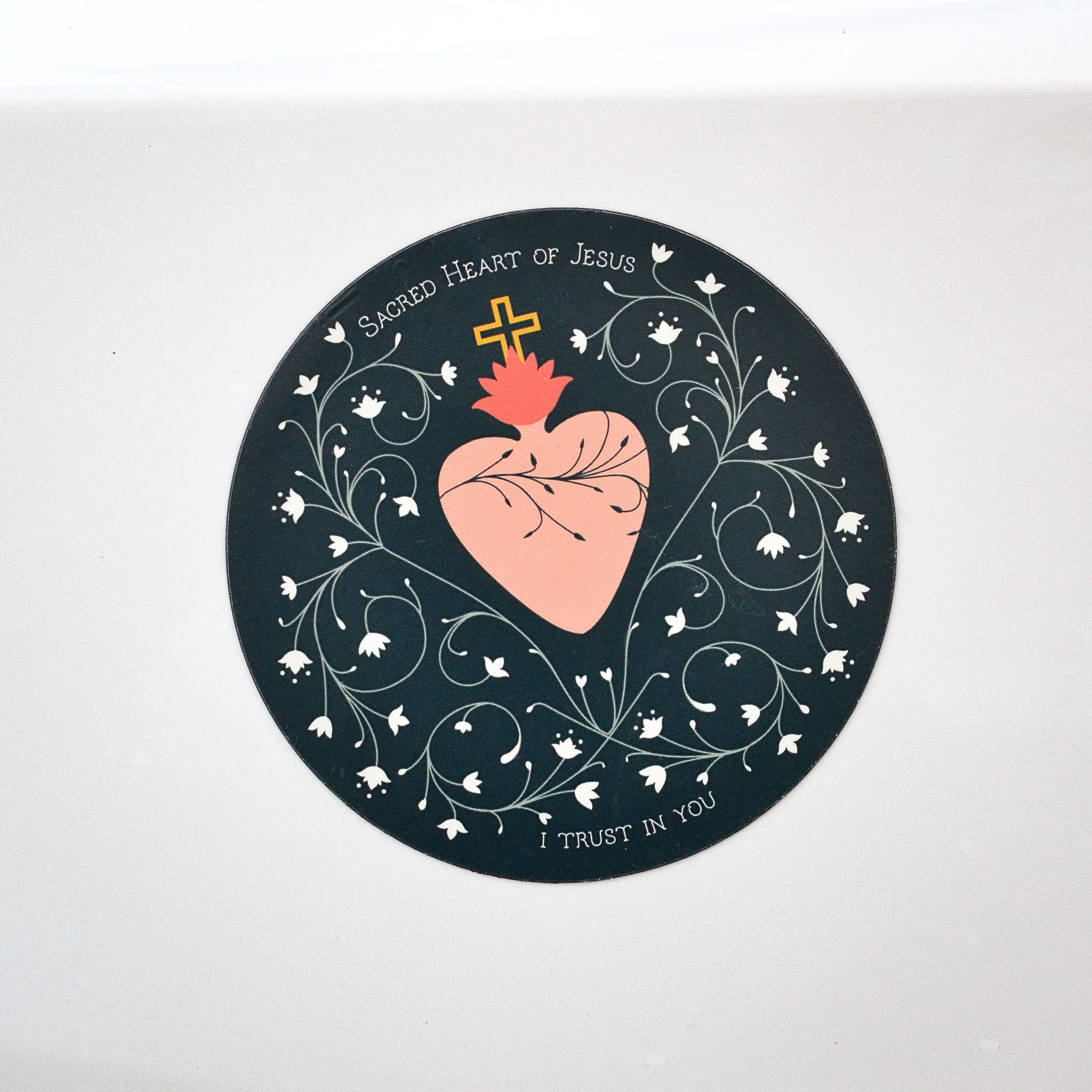 Sacred Heart of Jesus I Trust in You Catholic Car Magnet - Image 2