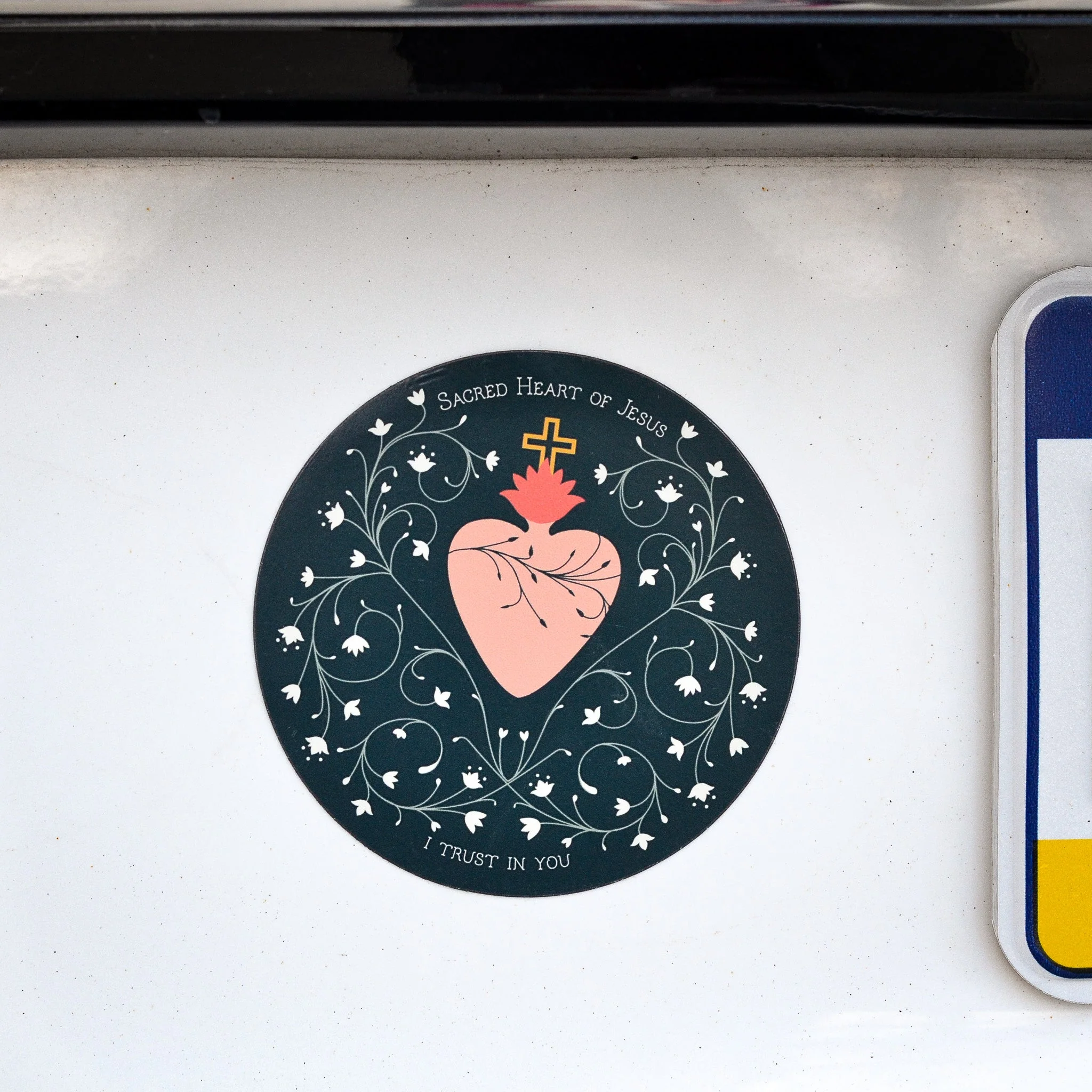 Sacred Heart of Jesus I Trust in You Catholic Car Magnet - Image 3
