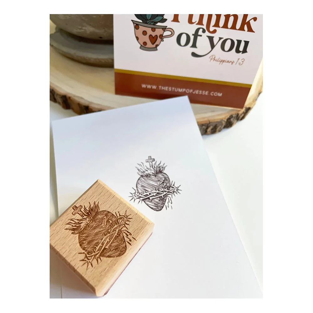 Sacred Heart of Jesus Rubber Stamp