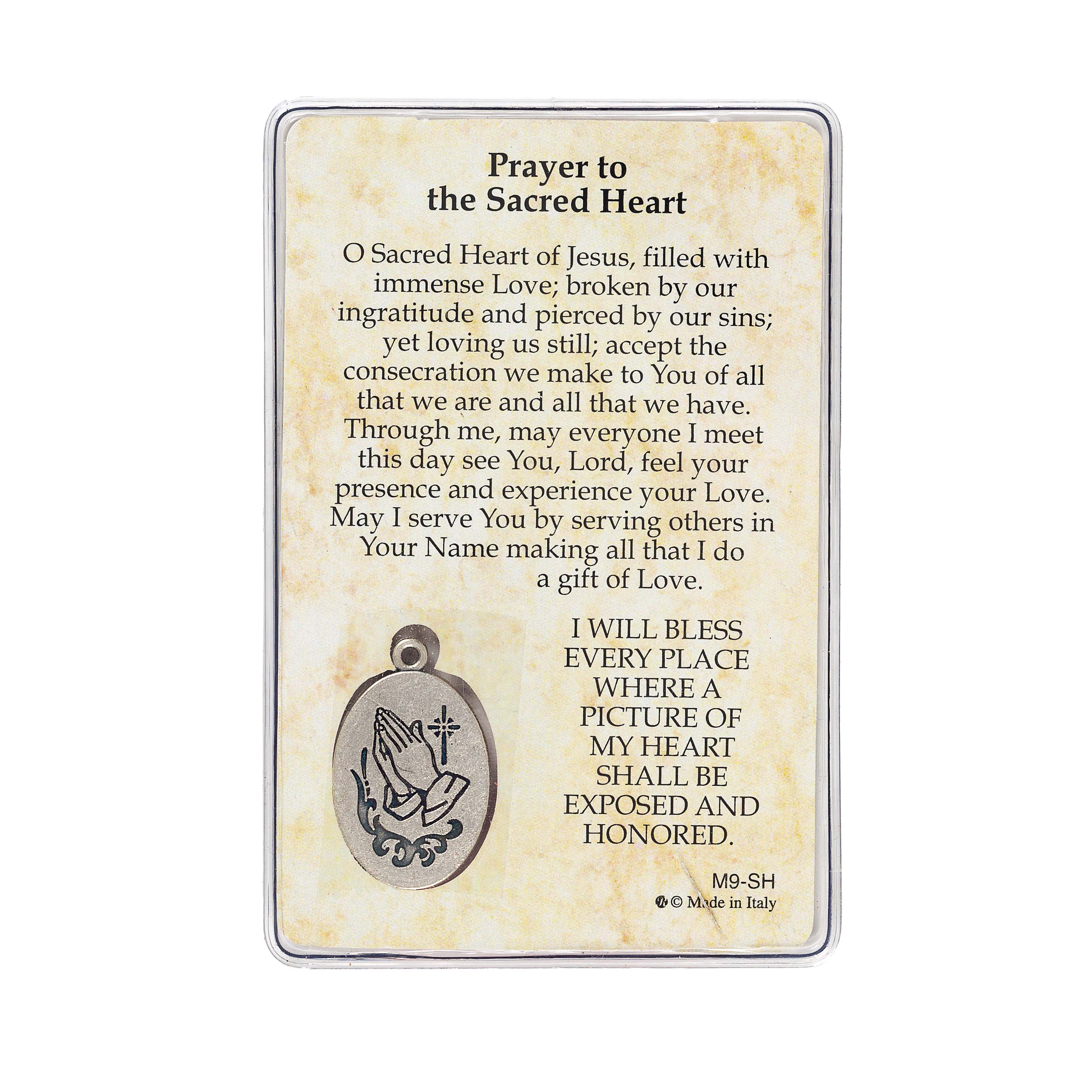 Sacred Heart Prayer Card & Medal Set - Image 2
