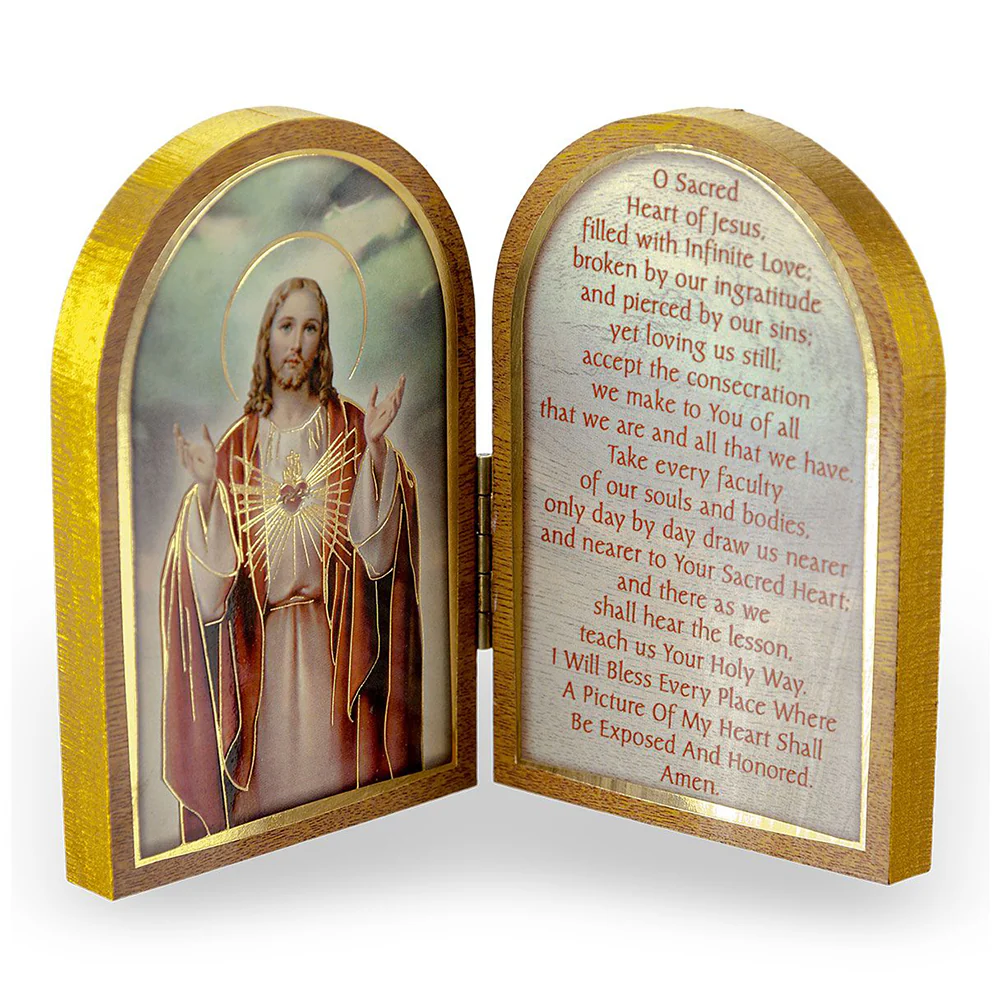 Sacred Heart Prayer Diptych