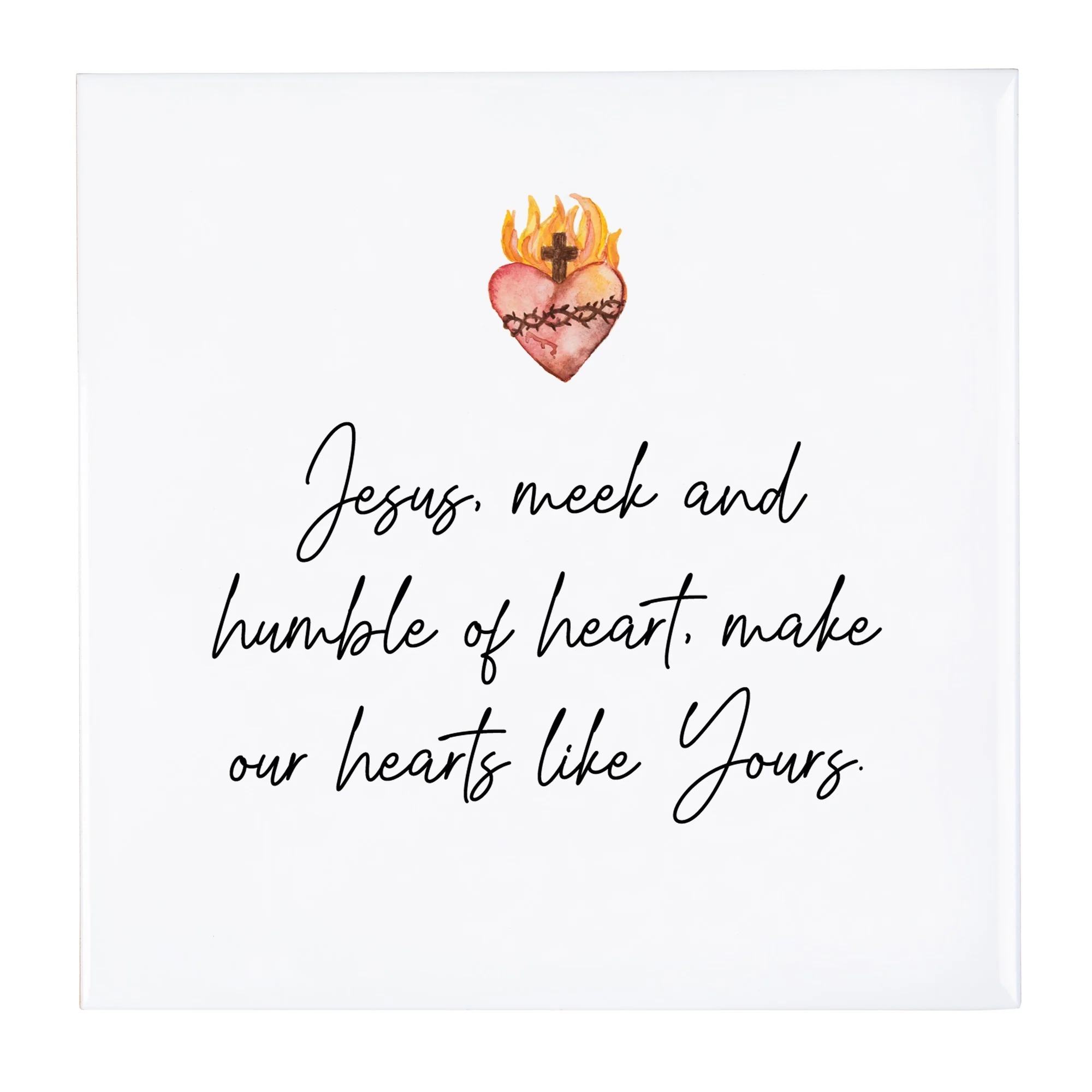 Sacred Heart Prayer Tile