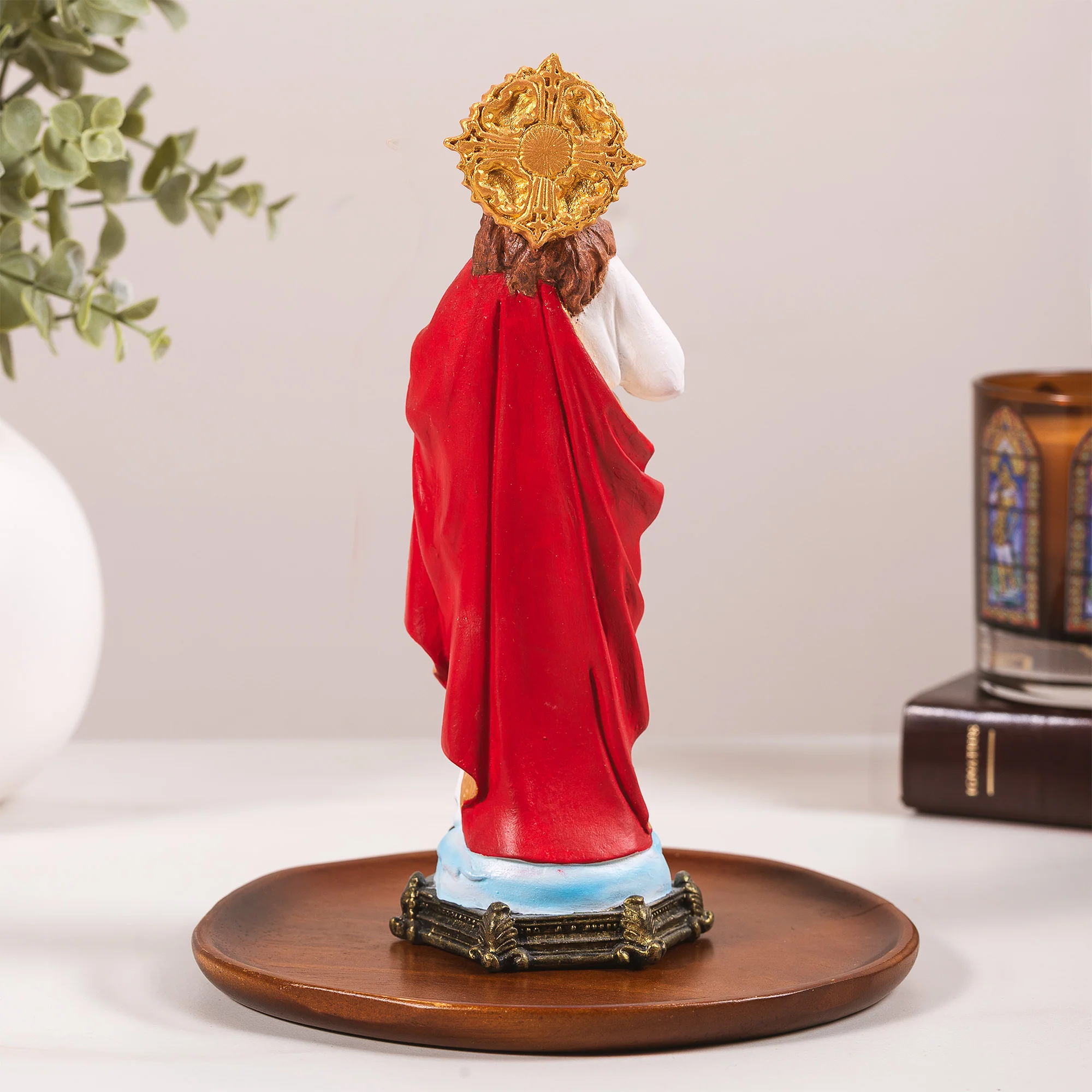 Sacred Heart Statue - White or Hand Painted - 9" - Image 7