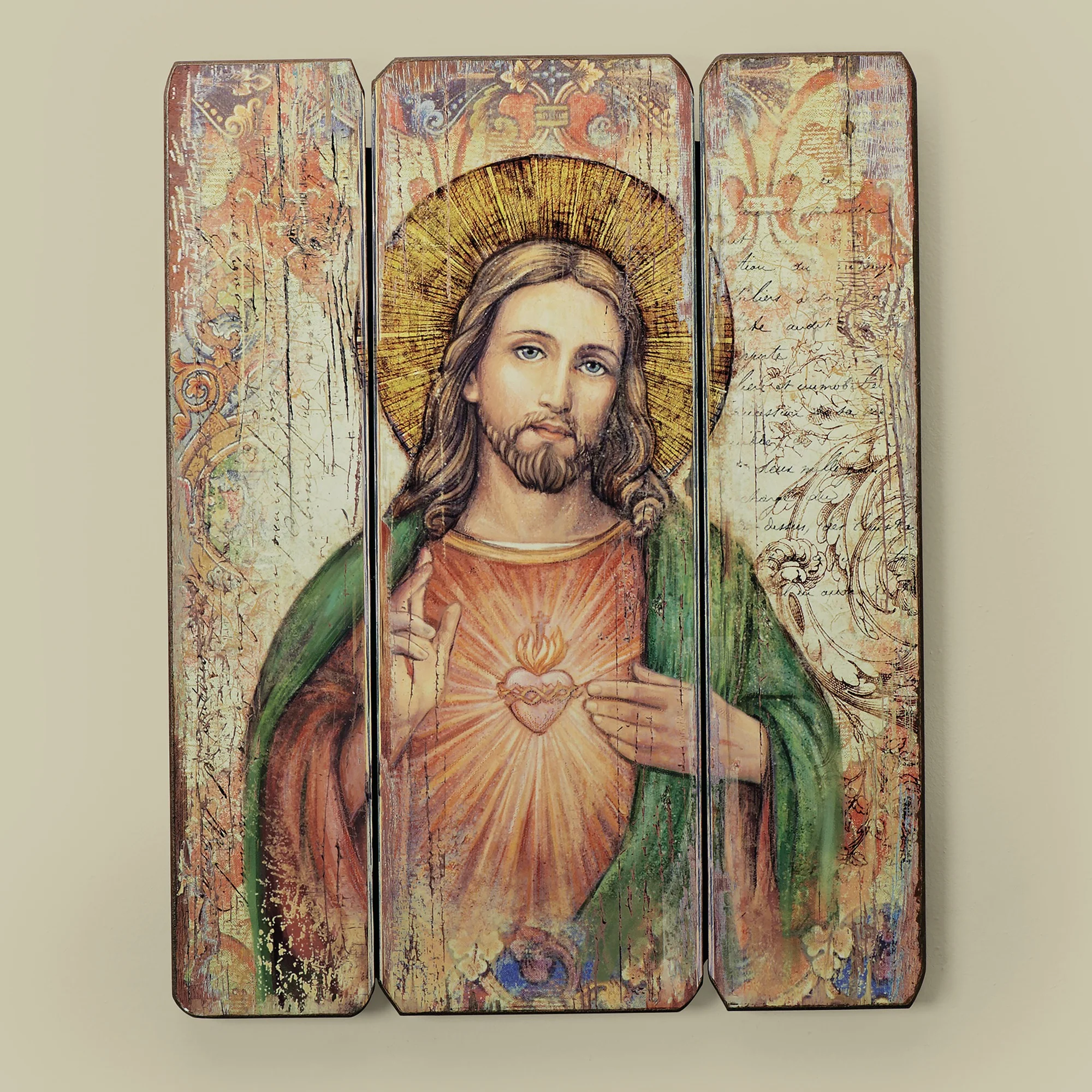 Sacred Heart Wooden Wall Plaque - Image 2