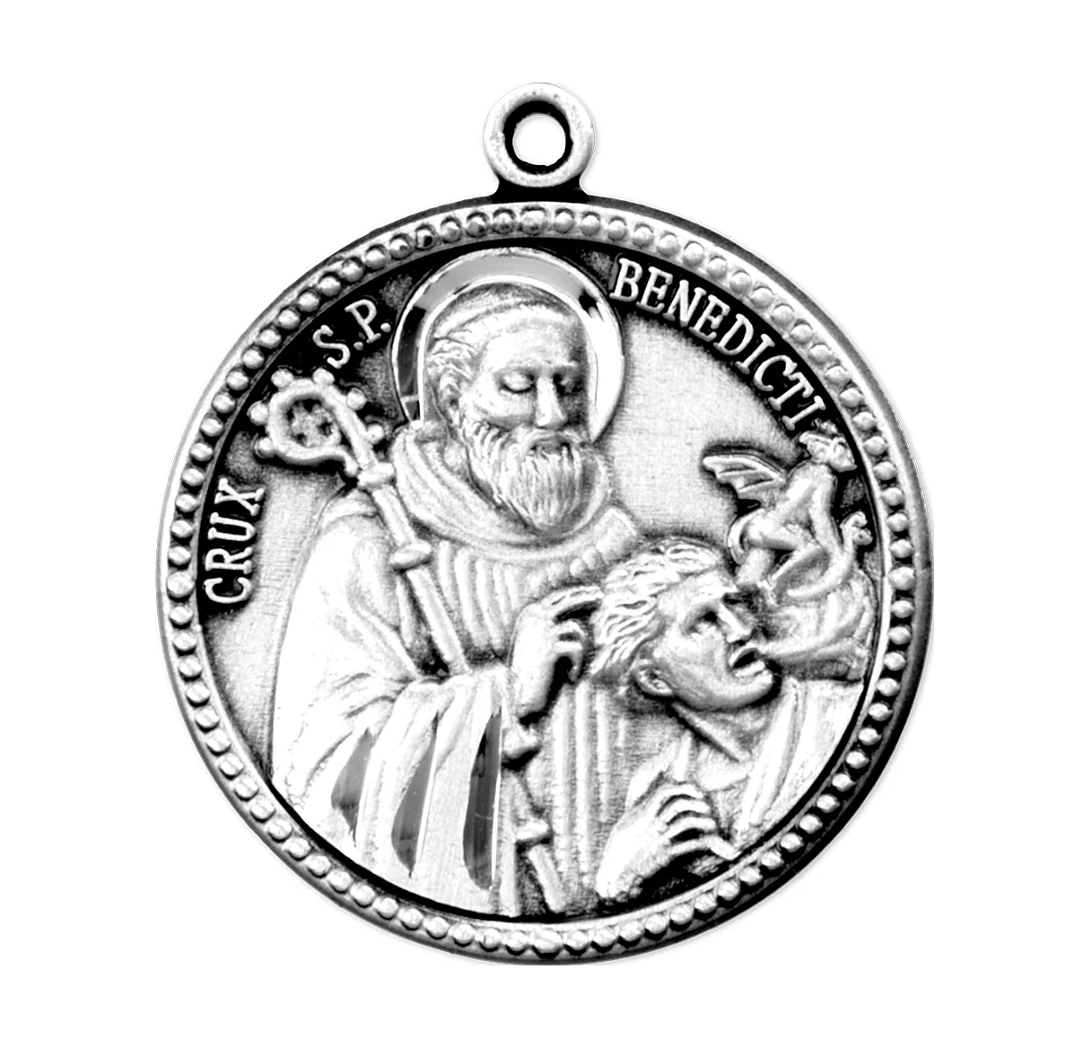 Saint Benedict Sterling Exorcism & Jubilee Medal - Image 2