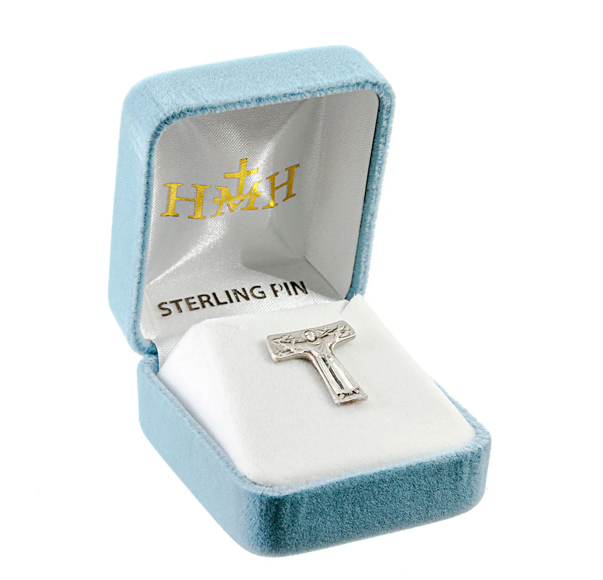 Saint Francis Sterling Silver Tau Lapel Pin - Image 2