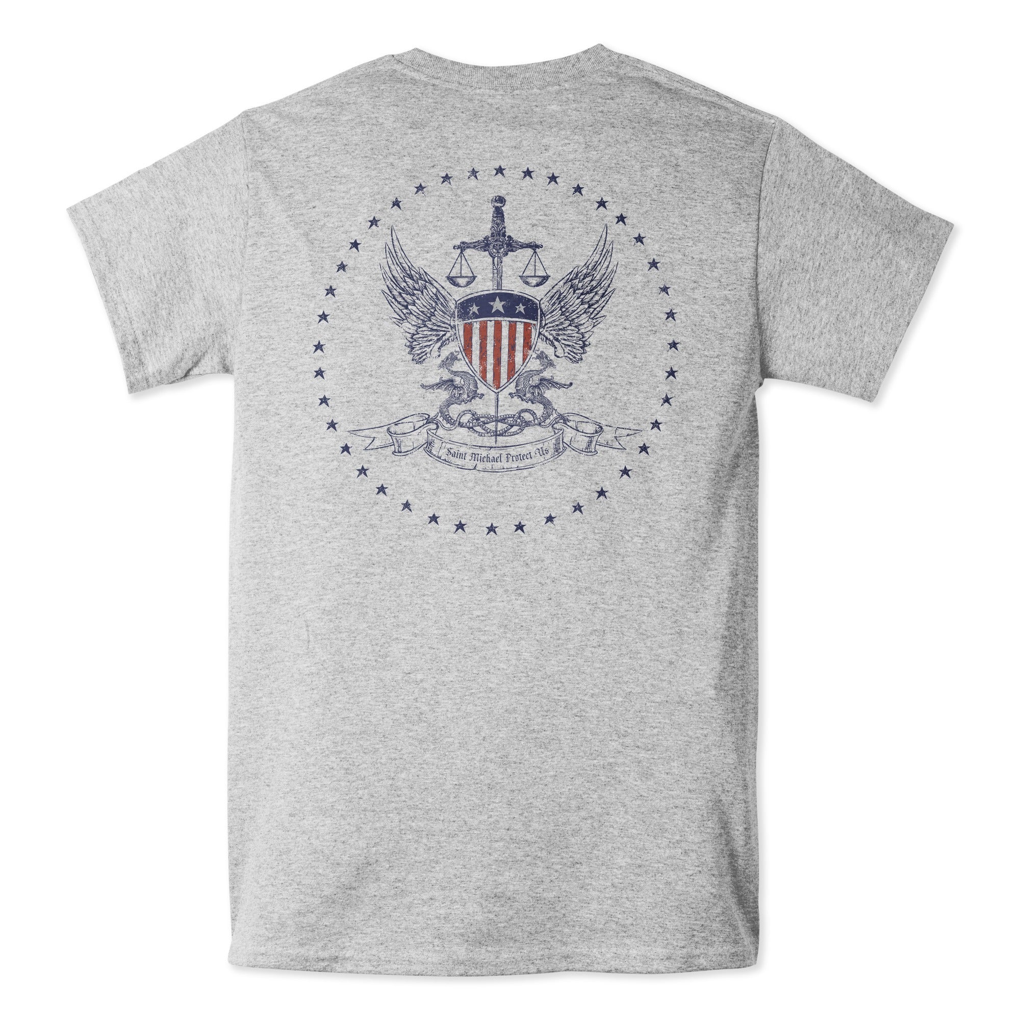 Saint Michael Protect Us T-Shirt - Image 11