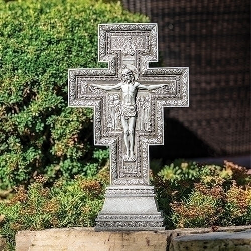 San Damiano Cross Garden Statue - 22.75"