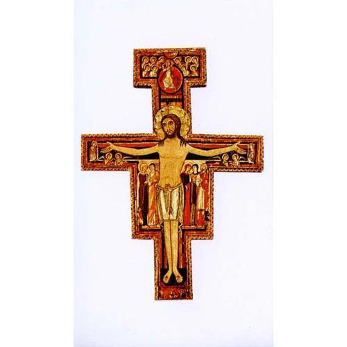 Laminated San Damiano Cross Personalized Prayer Card (Priced Per Card)