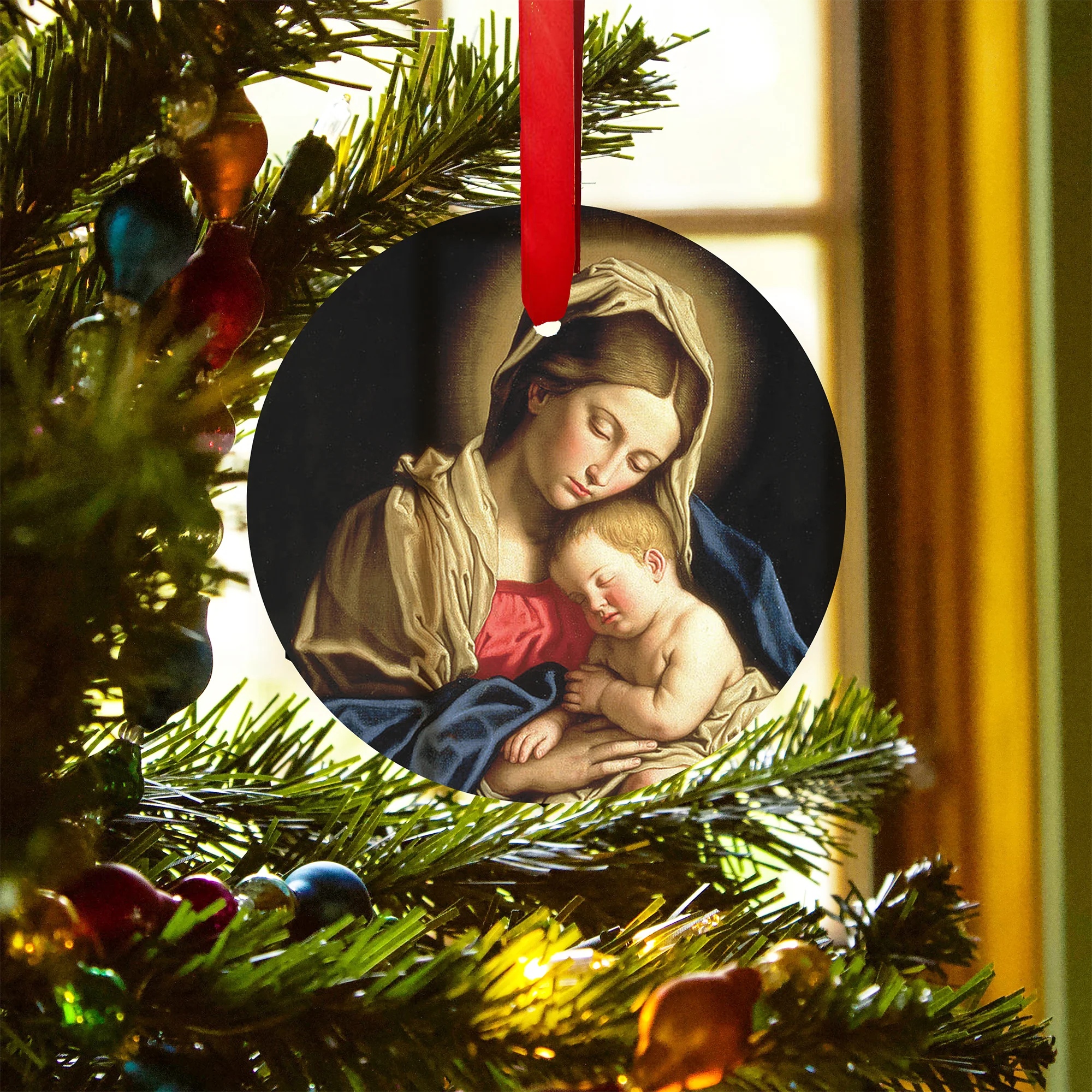 Sassoferrato Madonna and Child Ornament