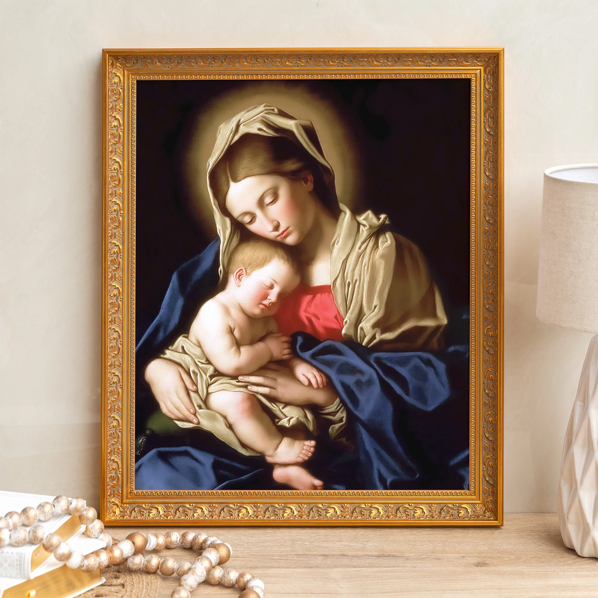 Sassoferrato Madonna & Child Framed Canvas - Sacred Signature Collection