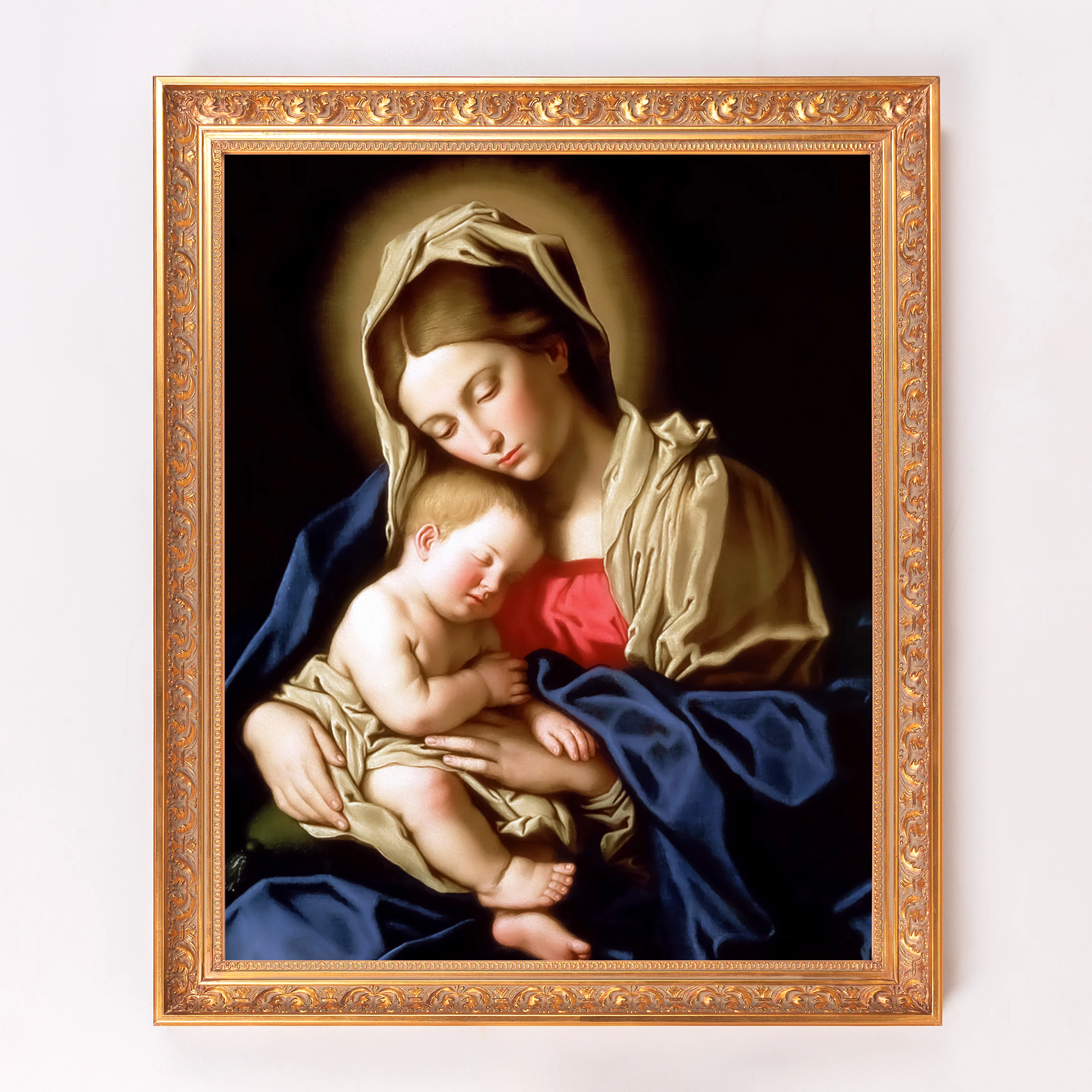 Sassoferrato Madonna & Child Framed Canvas - Sacred Signature Collection - Image 2