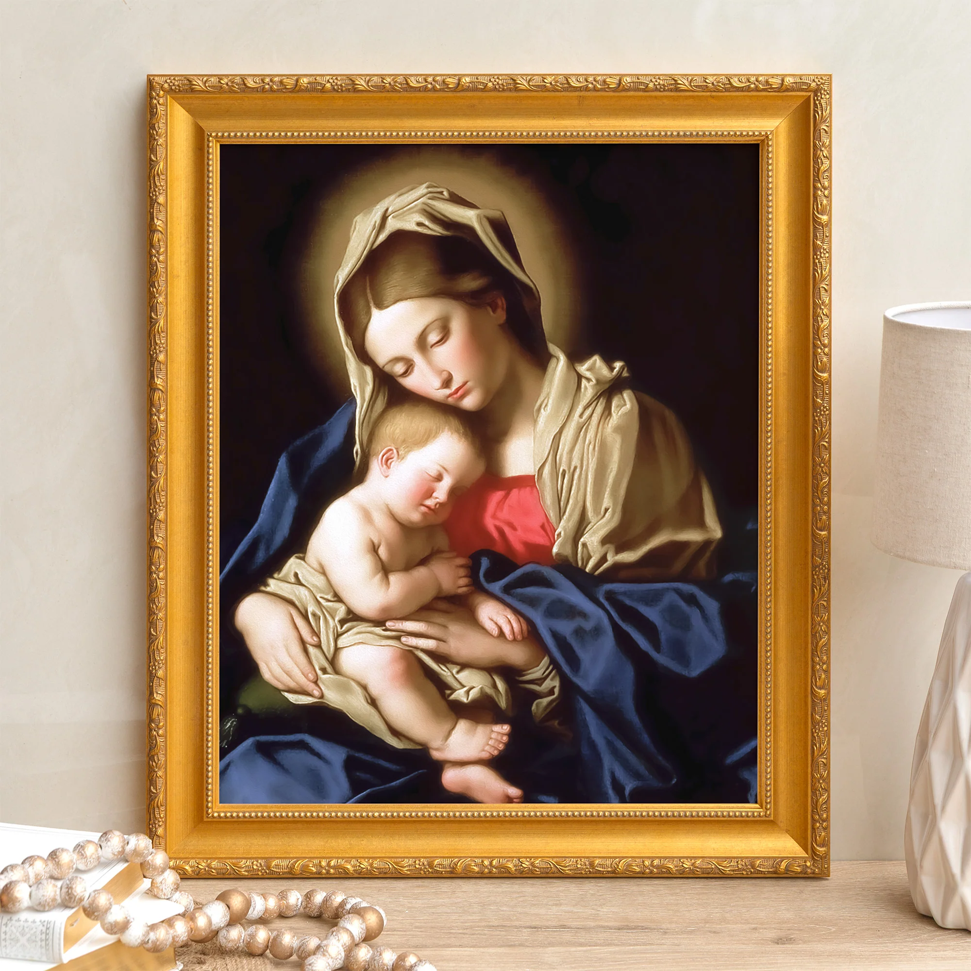 Sassoferrato Madonna & Child Framed Canvas - Sacred Signature Collection - Image 6