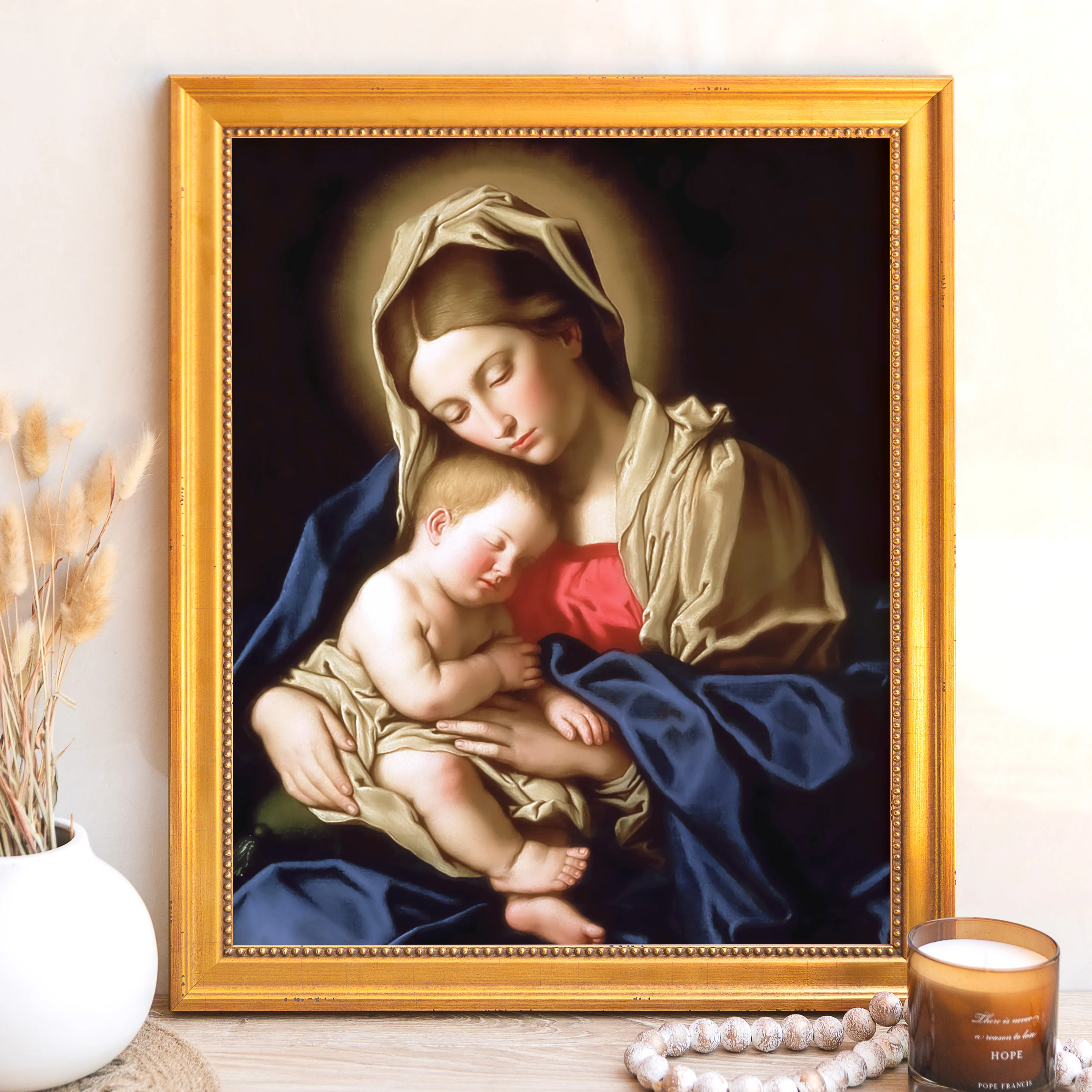 Sassoferrato Madonna & Child Framed Canvas - Sacred Signature Collection - Image 9