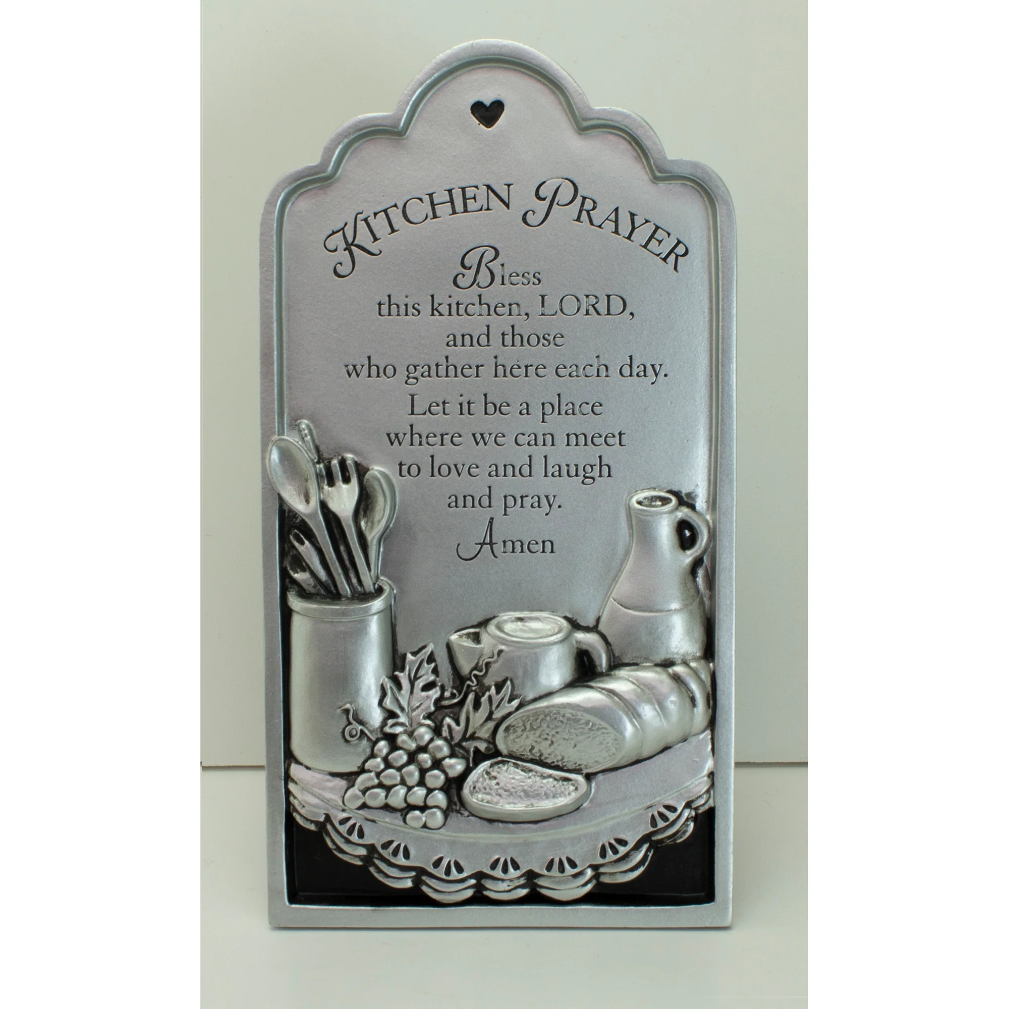 Scalloped Kitchen Prayer Plaque - 8"