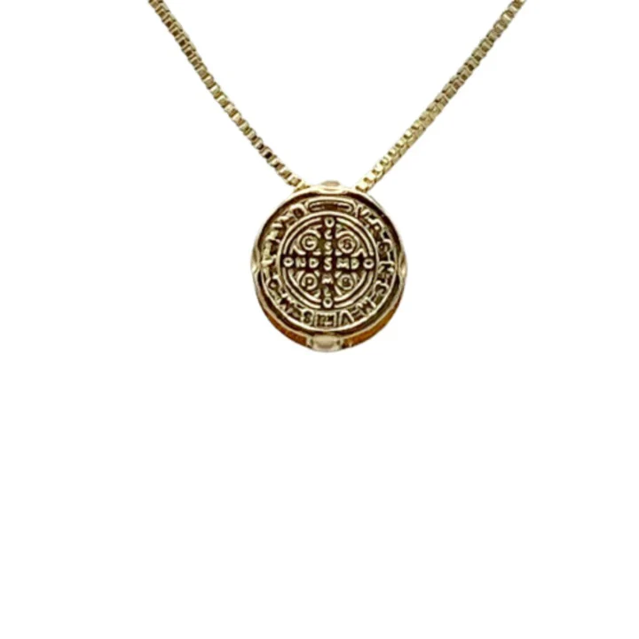 Scapular & St. Benedict Medal Layered Necklace - Image 2