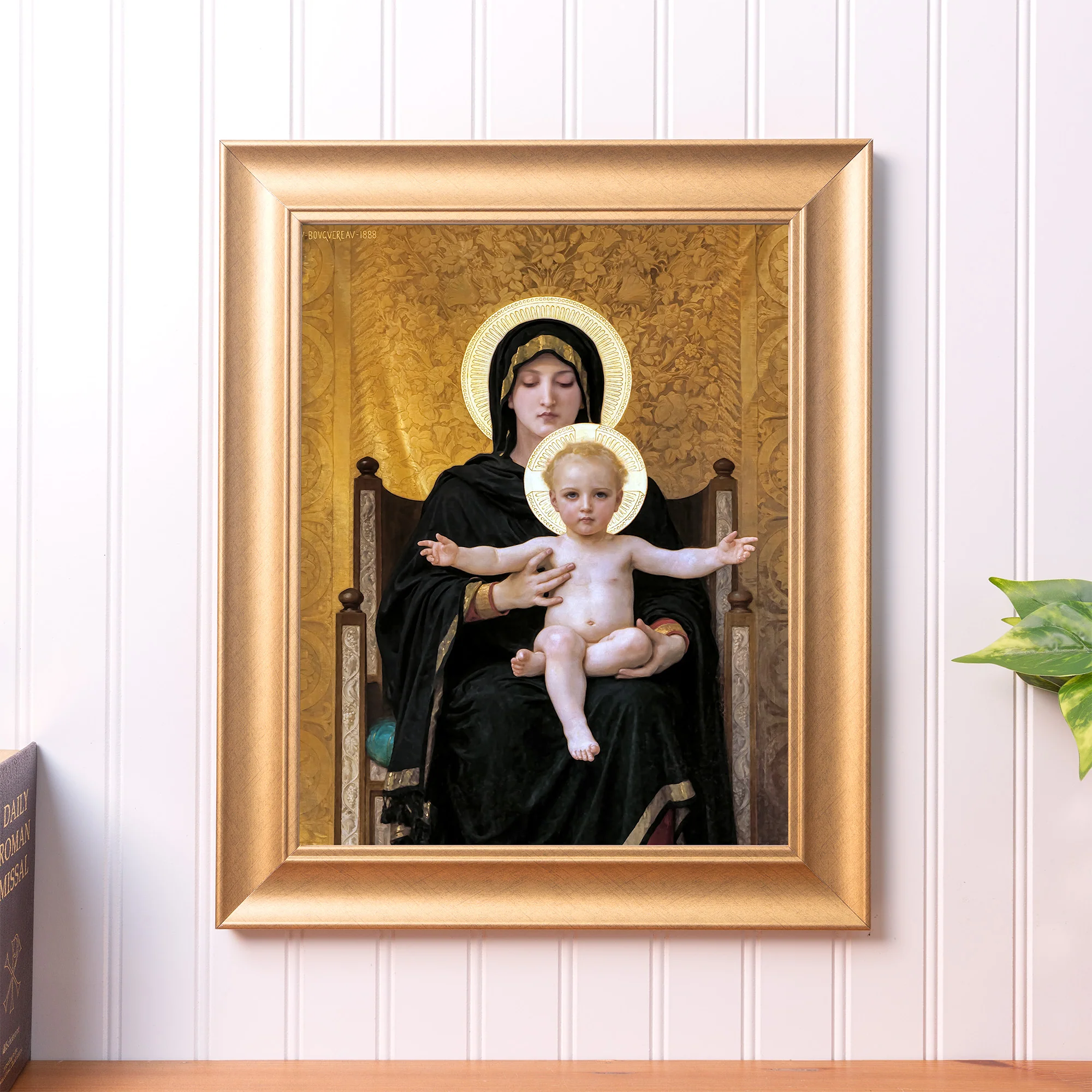 Seated Madonna Gold Framed Print - Multiple Sizes - Image 3