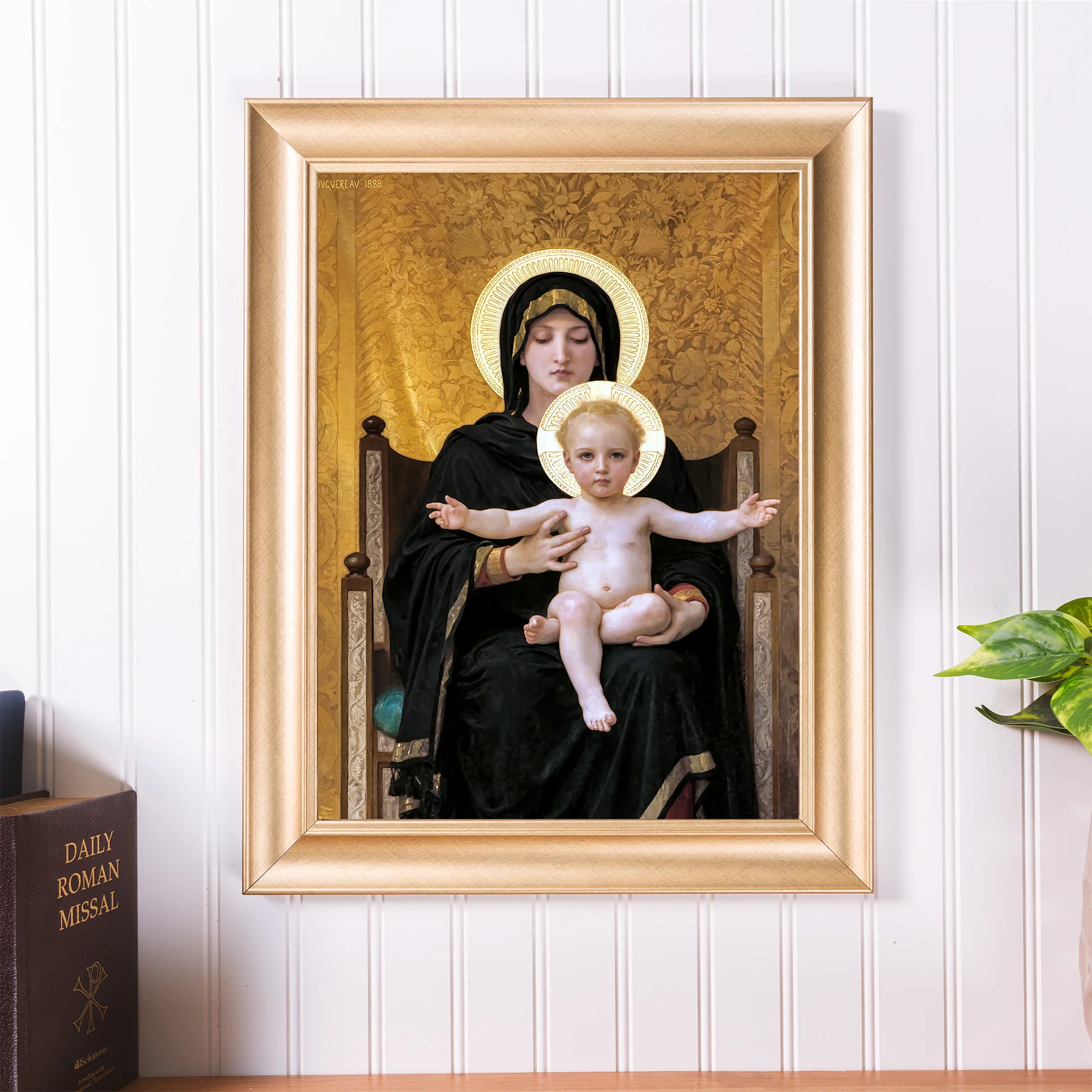 Seated Madonna Gold Framed Print - Multiple Sizes - Image 4