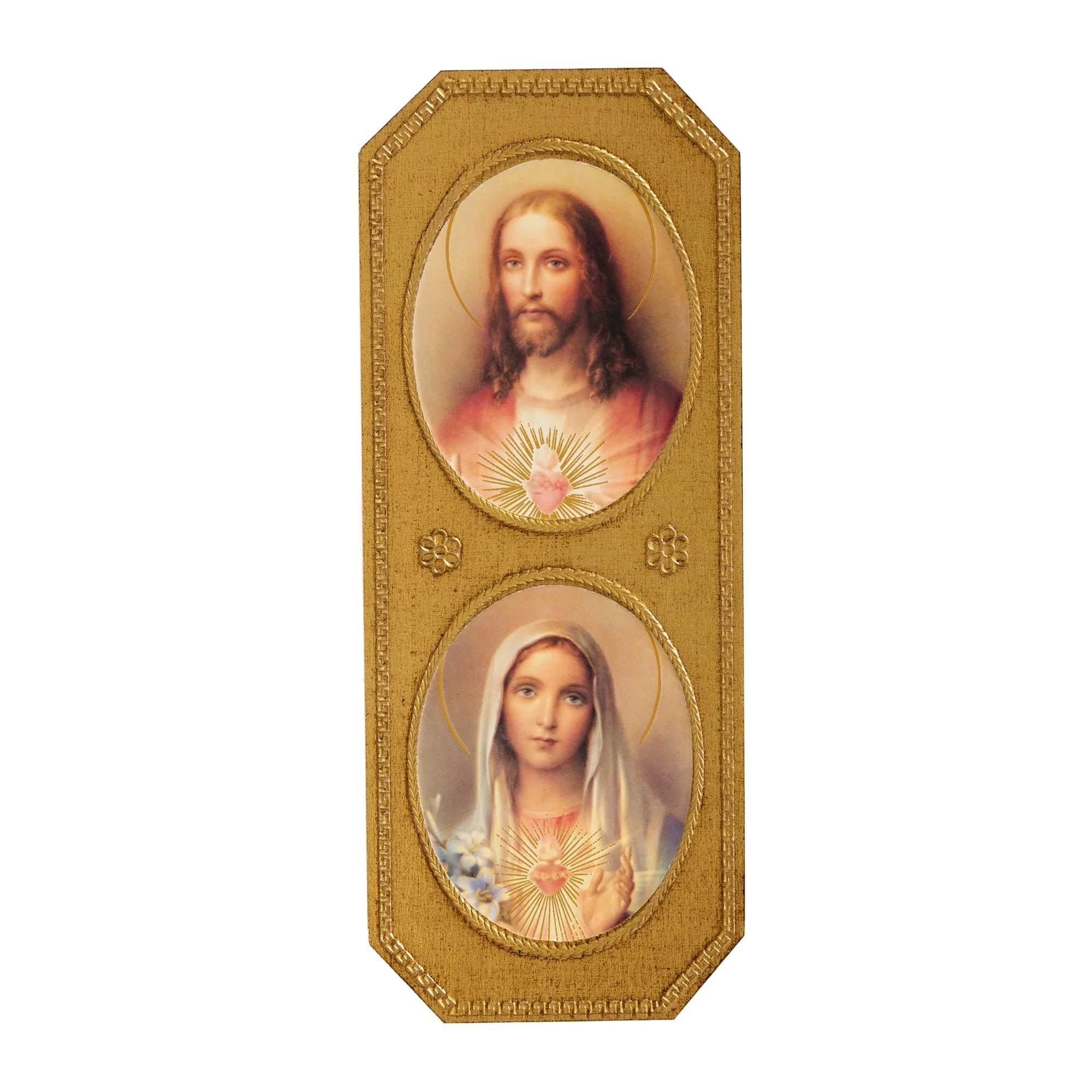 Serene Sacred and Immaculate Hearts Italian Plaque - Image 2
