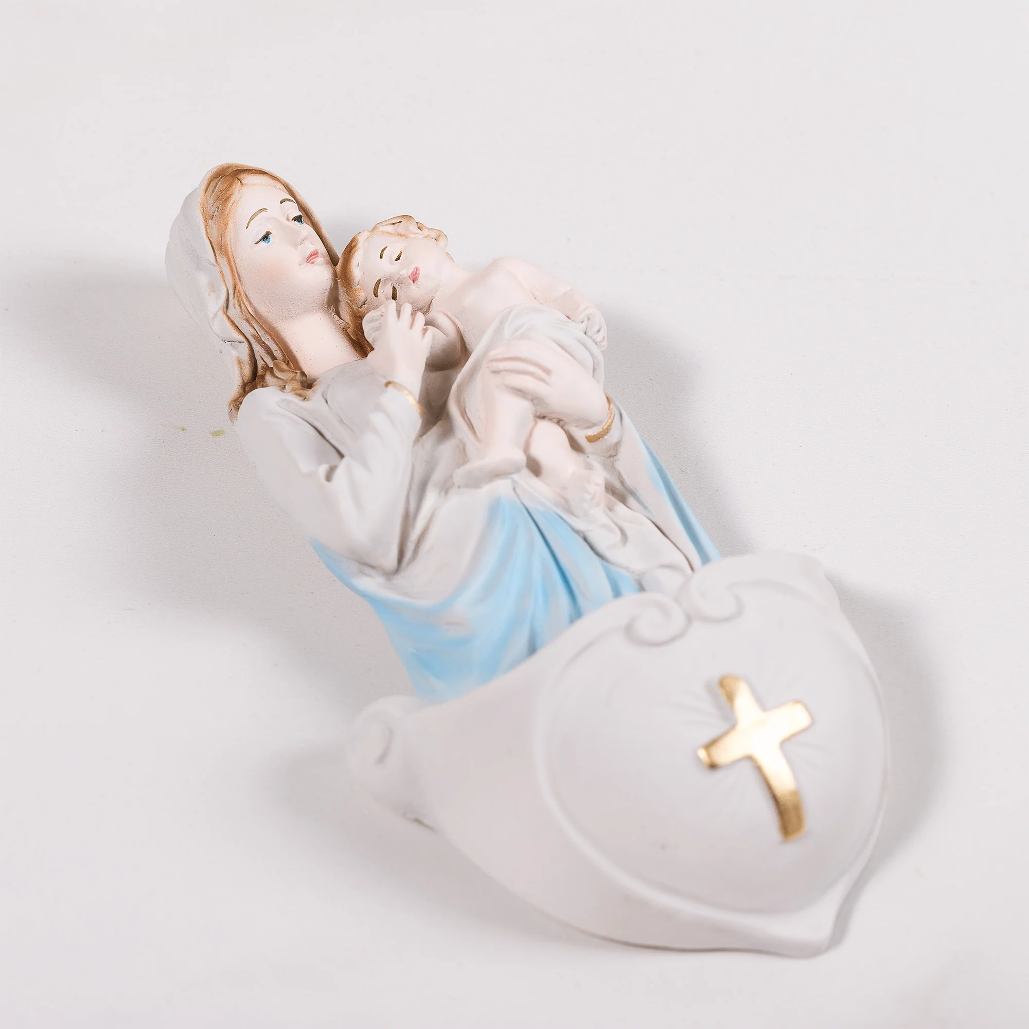 Serenity Madonna & Child Holy Water Font - 7" - Image 2