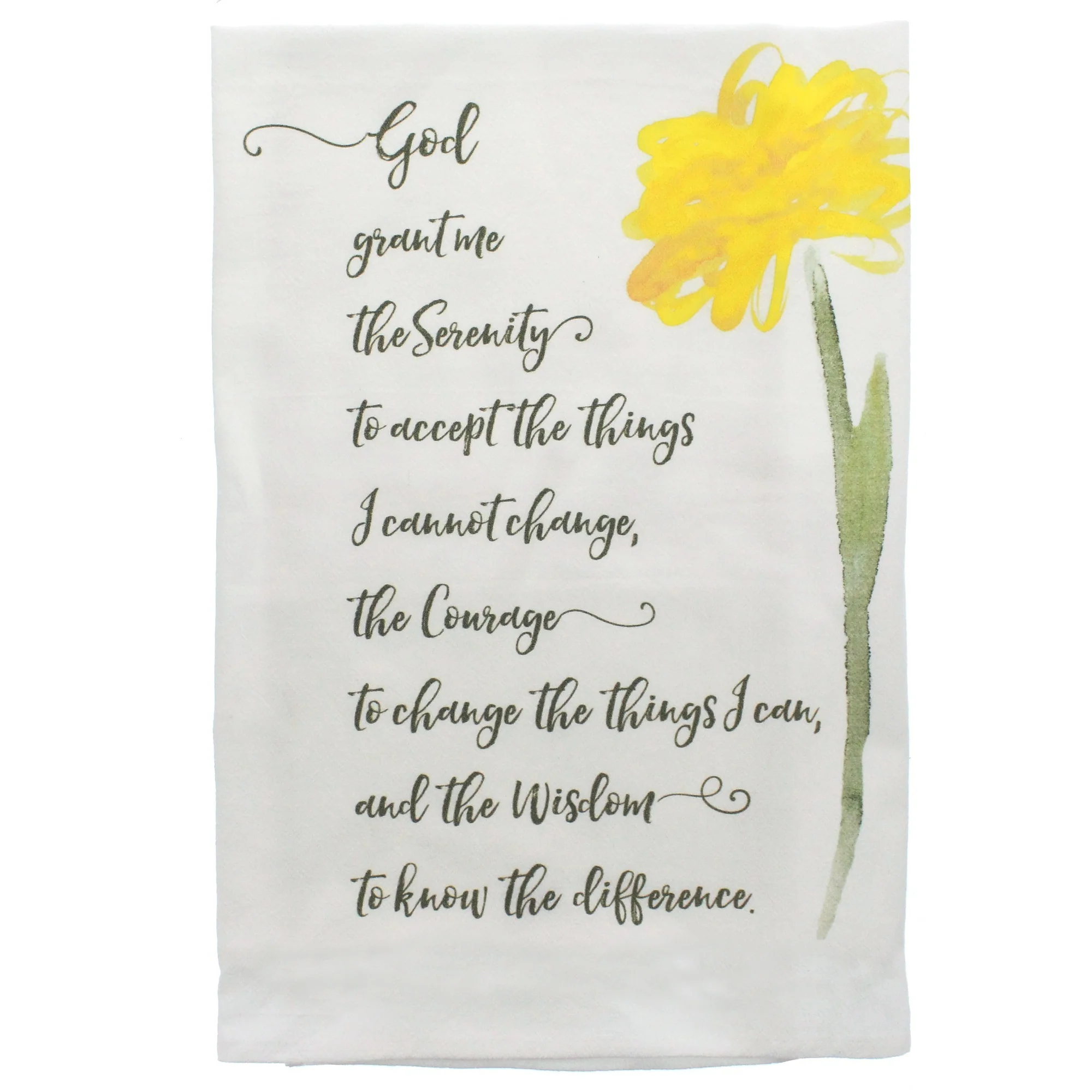 Serenity Prayer Flour Sack Dish Towel