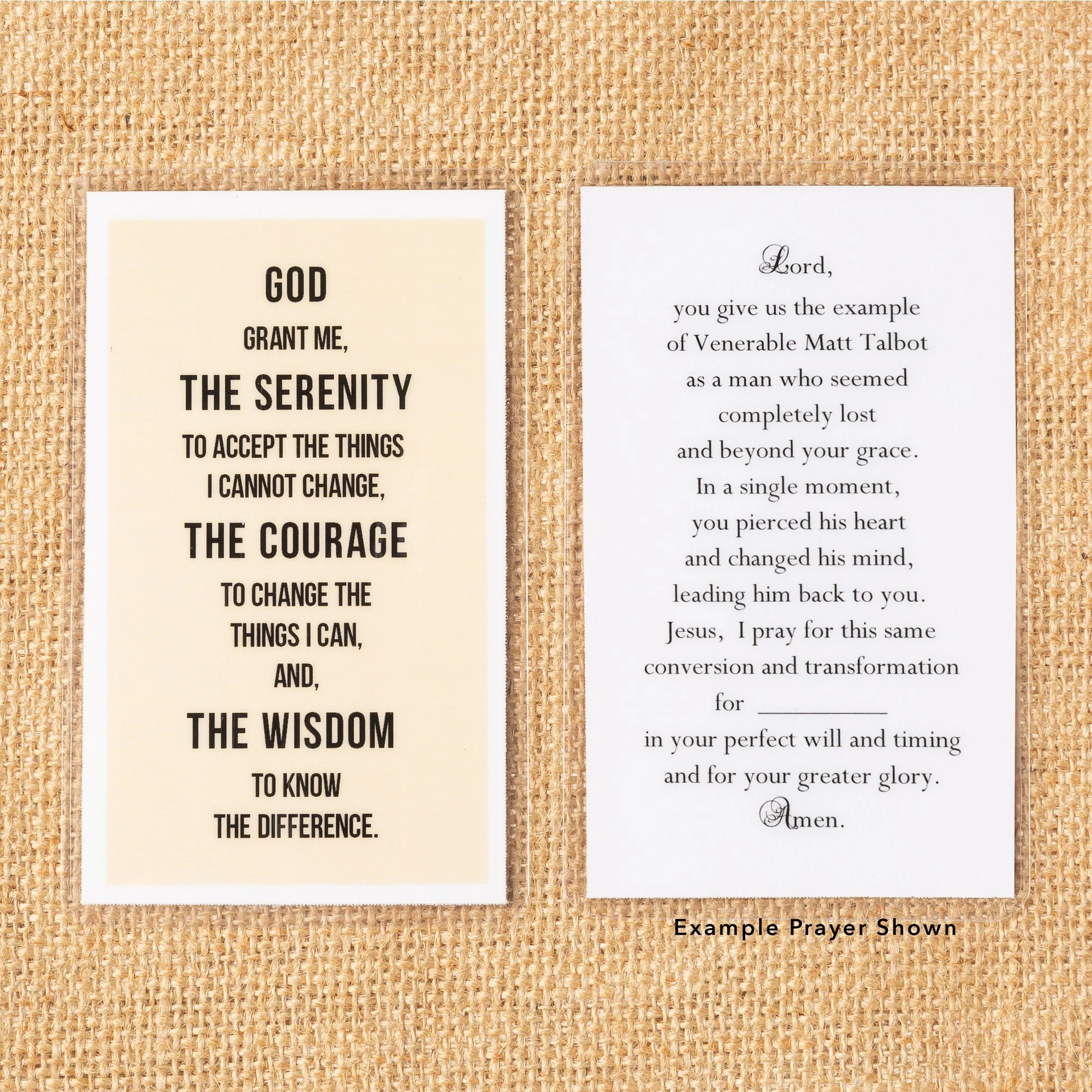 Laminated Serenity Prayer Personalized Prayer Card