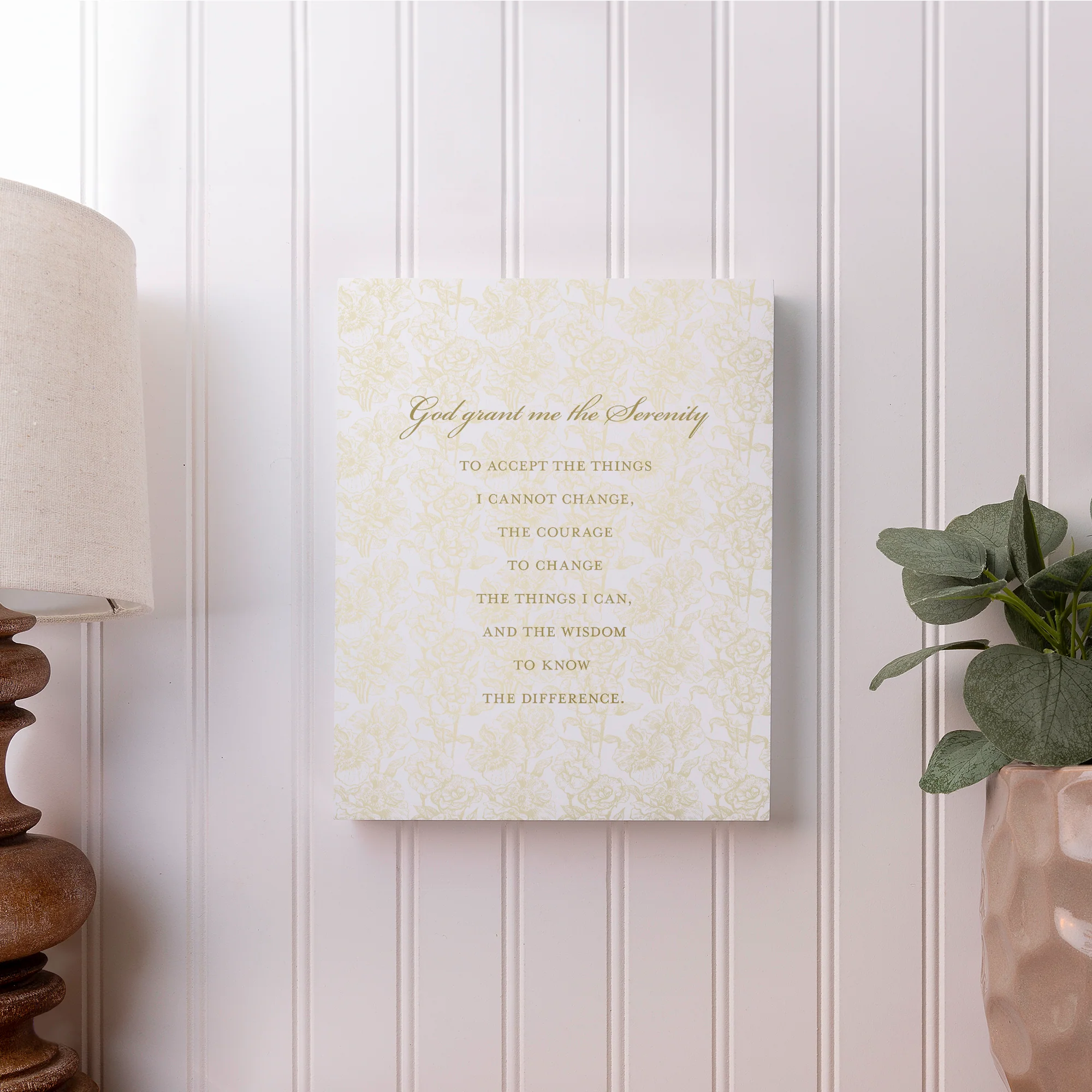 Serenity Prayer Toile Art Plaque - 10" - Image 2