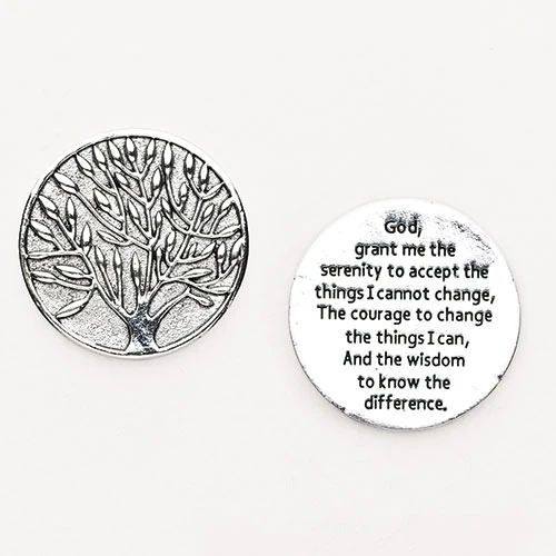 Serenity Prayer Tree Pocket Token